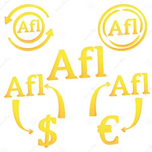 3D Aruban Florin Currency Of Aruba Symbol Icon Stock Vector 