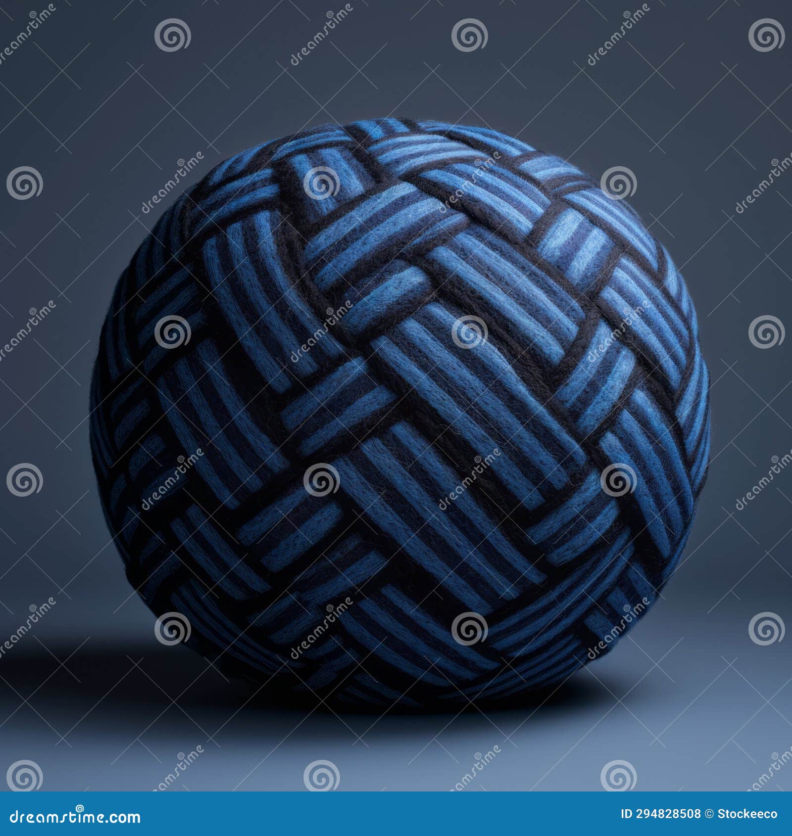 realistic 3d tweed pattern on blue yarn ball - unreal engine 5 