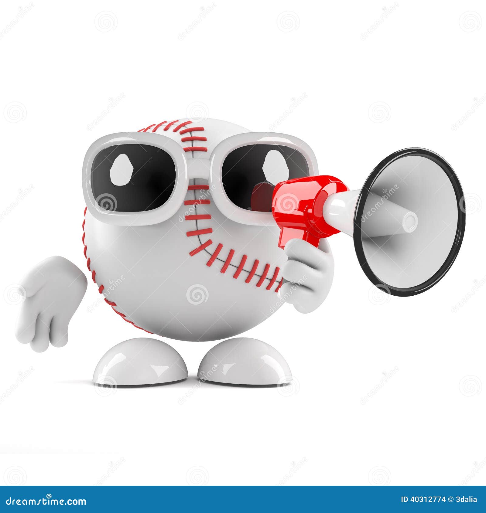 3d Baseball announcement stock illustration. Illustration of sunglasses