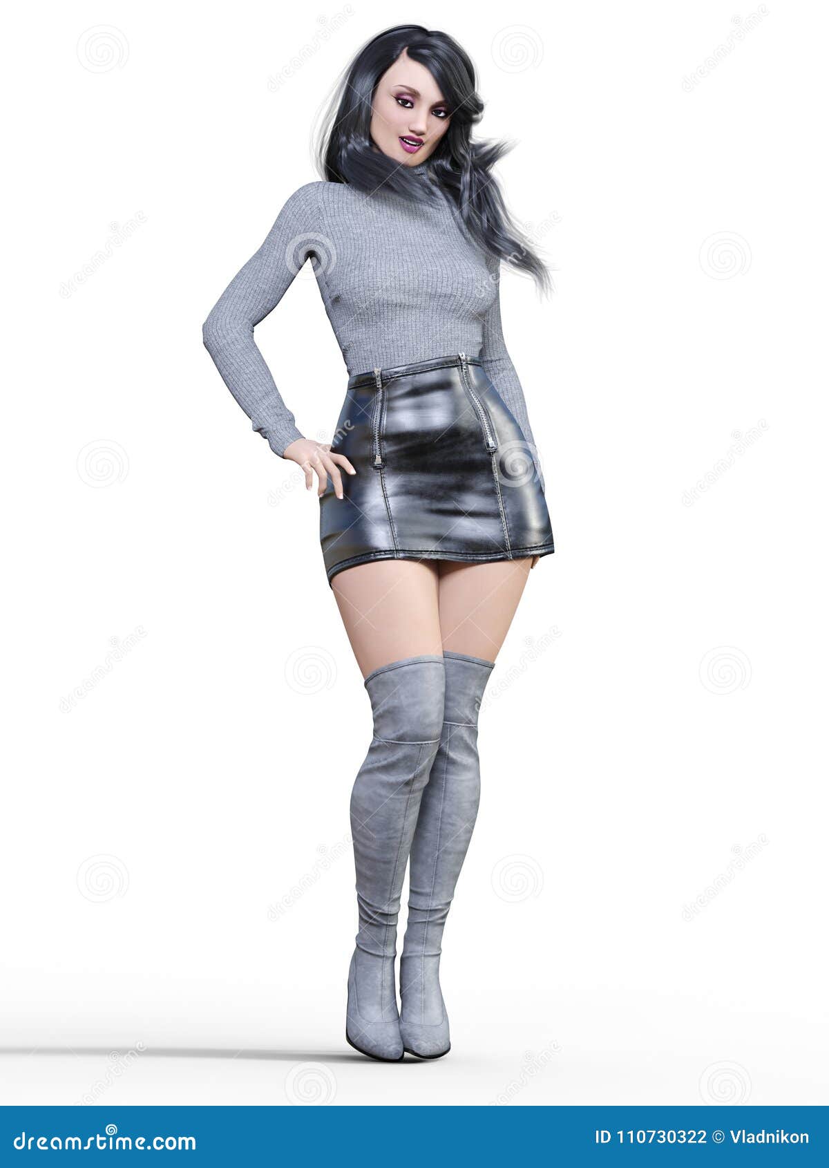 boots with short skirt