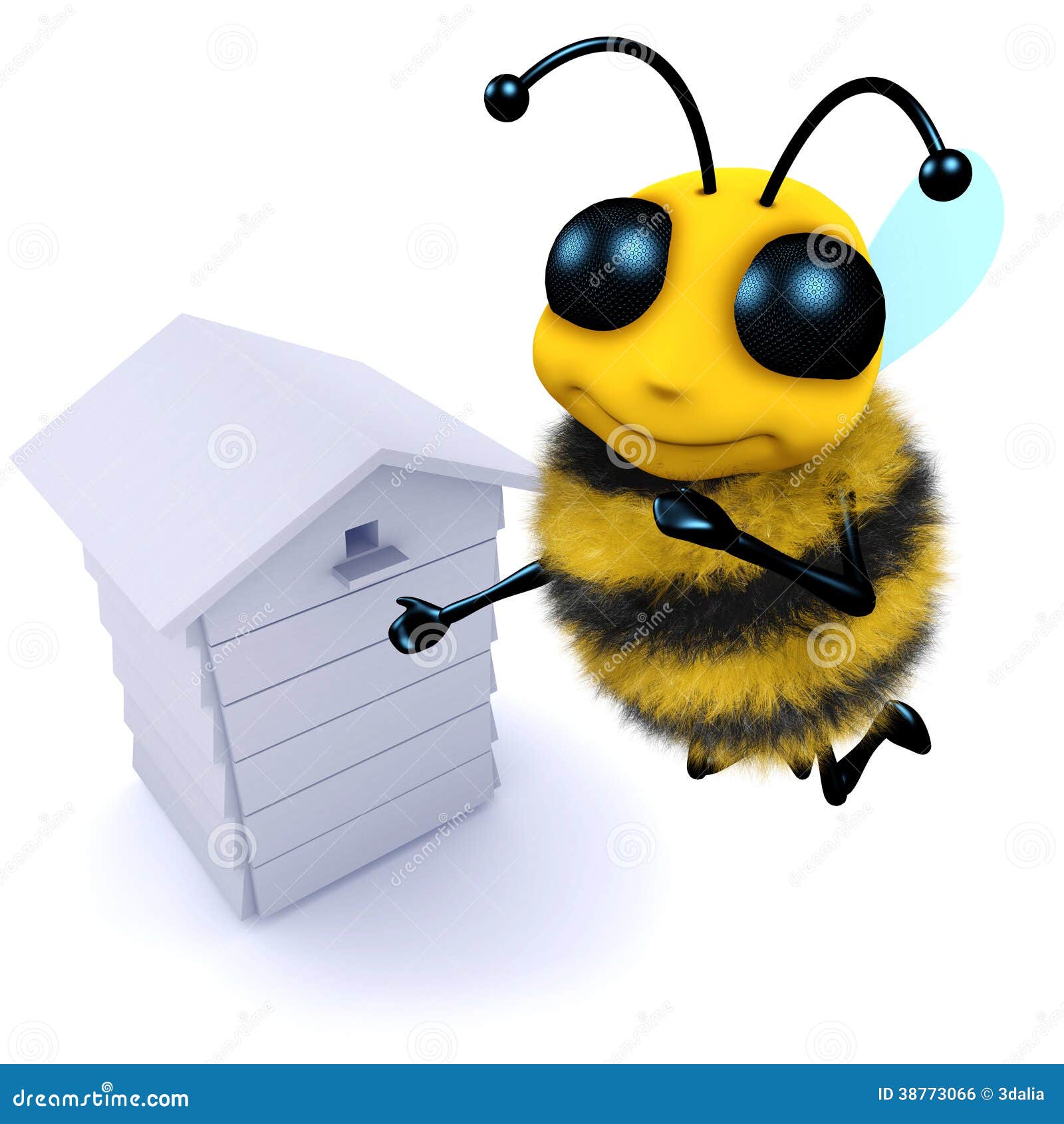 3d Bee Hive Royalty Free Stock Image - Image: 38773066