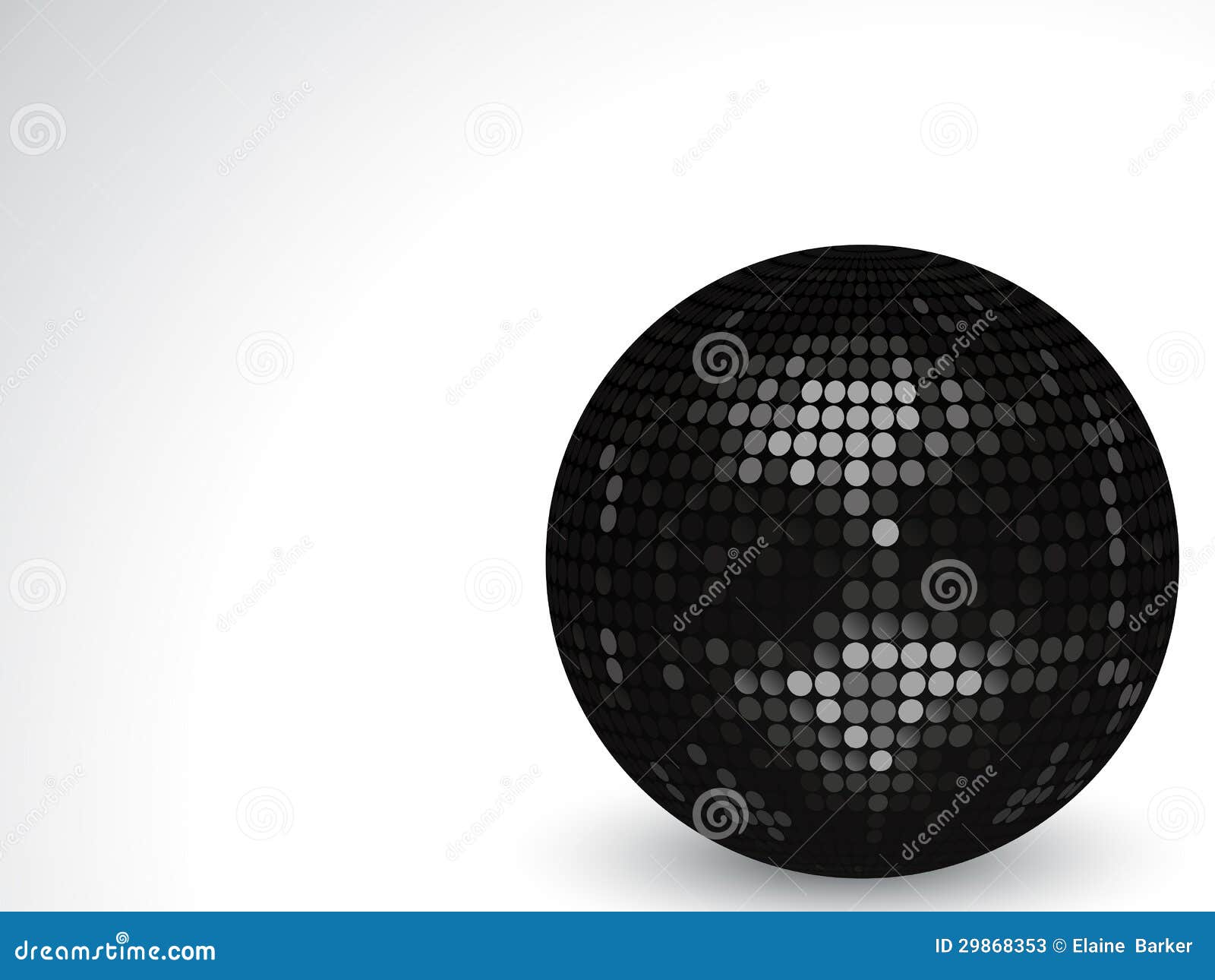 3d black disco ball stock vector. Illustration of sphere 29868353