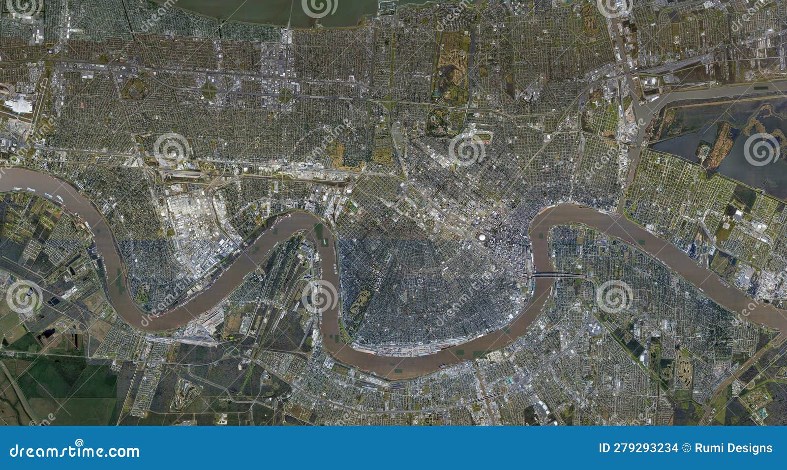 3d buildings rendering new orleans united states hd satellite image