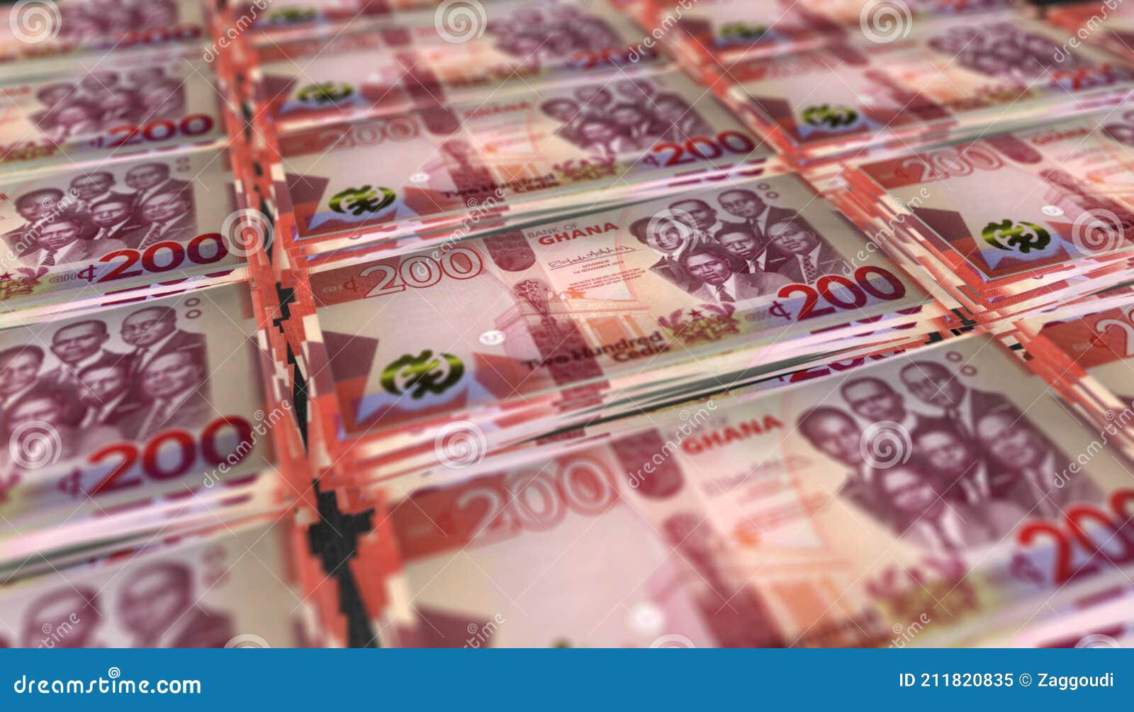 3D Bunch Of Ghana 200 Cedis Money Banknote Royalty Free Illustration 3d-bunch-of-ghana-200-cedis-money-banknote-royalty-free-illustration