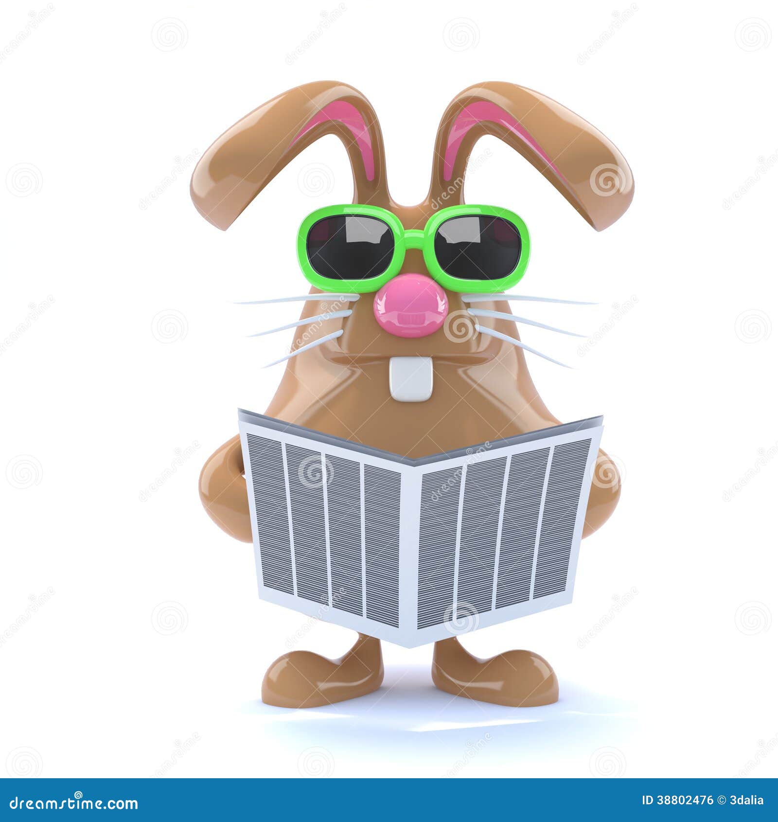 3d Bunny news stock illustration. Illustration of play 38802476