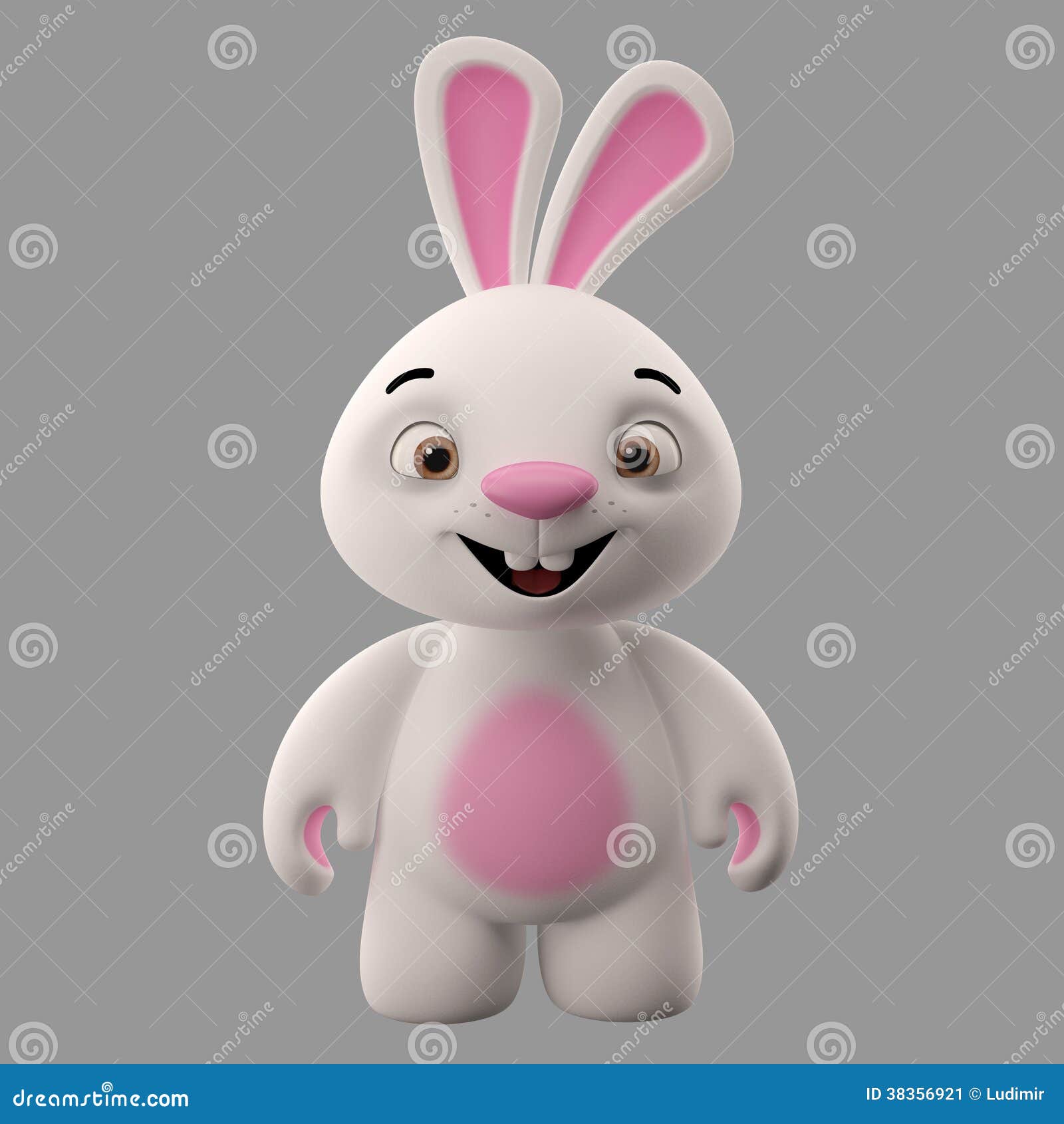 3D Cartoon Character, Easter Bunny Stock Illustration - Illustration of  farm, creative: 38356921
