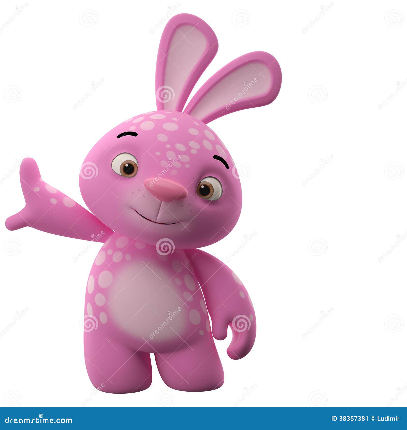3D Cartoon Character, Easter Bunny Stock Illustration - Illustration of  breeding, april: 38357381