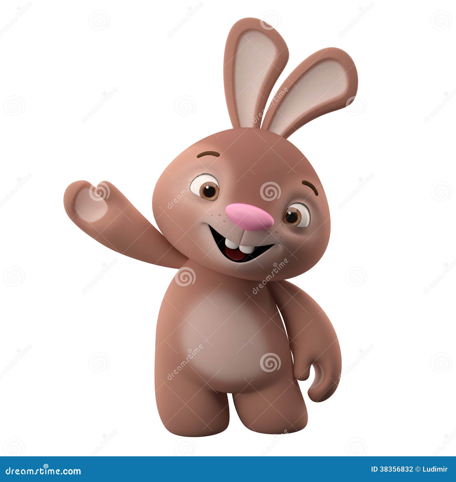 3D Cartoon Character, Easter Bunny Stock Illustration - Illustration of  hare, baby: 38356832