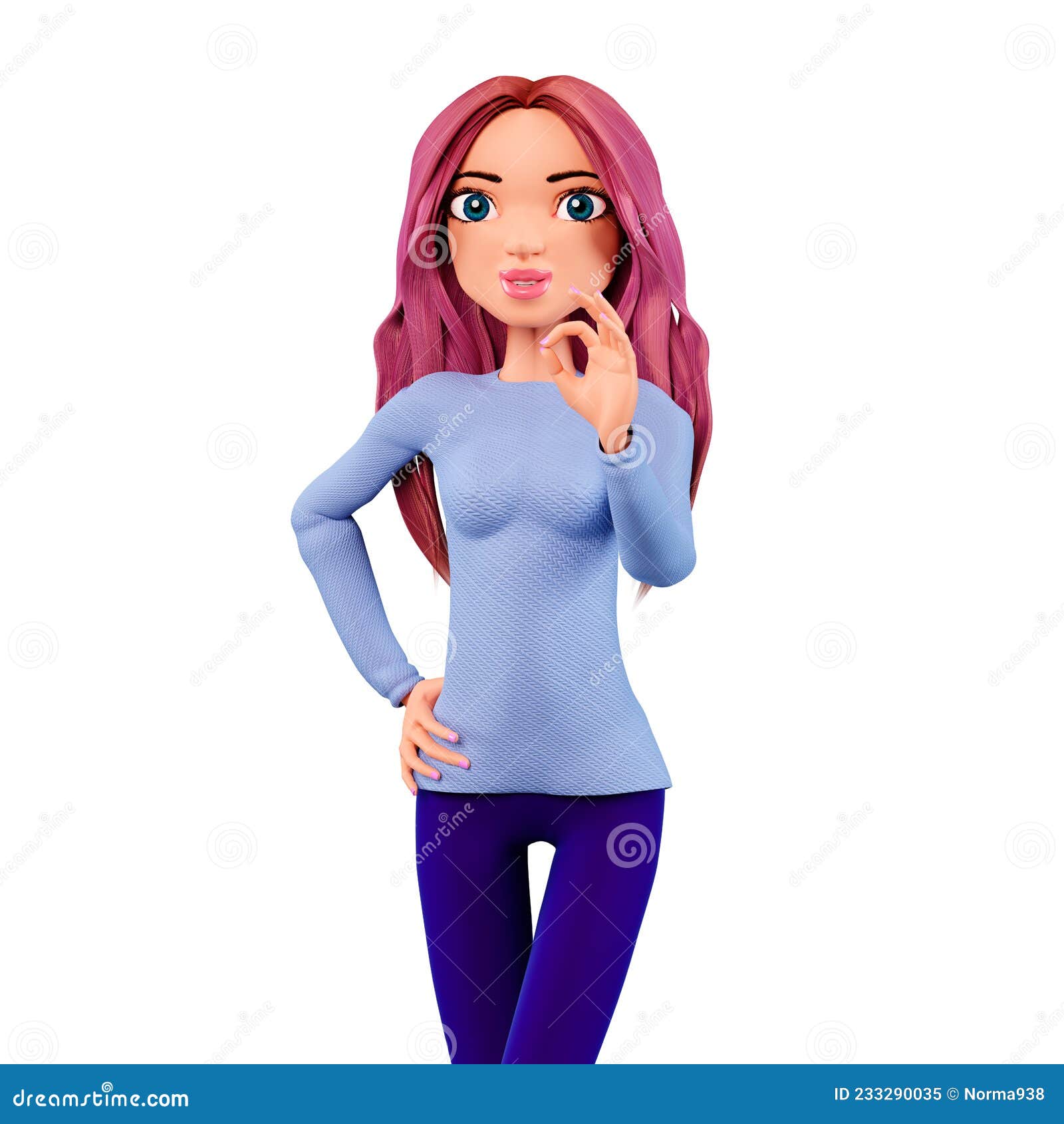 3d Cartoon Character with OK Gesture. Cartoon Woman Shows Okay Sign, Isolated on White Background Stock Illustration - Illustration of cute, female: 233290035 3d Cartoon Character with OK Gesture. Cartoon Woman Shows Okay Sign, Isolated on White Background Stock Illustration - Illustration of cute, female: 233290035
