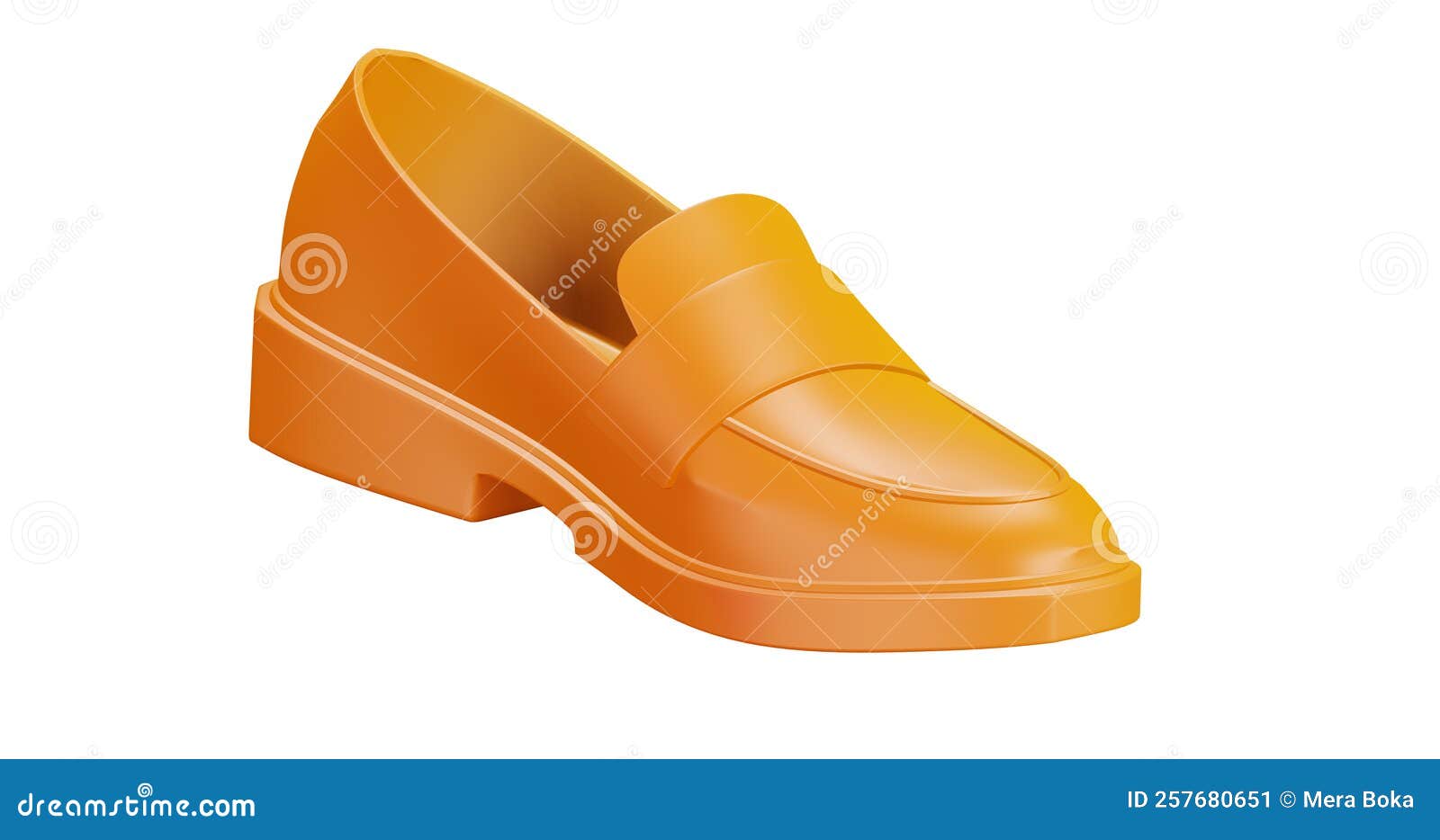 A 3D Cartoon Icon or Emblem of a Chunky Loafer or Shoe Stock Illustration Illustration of heel
