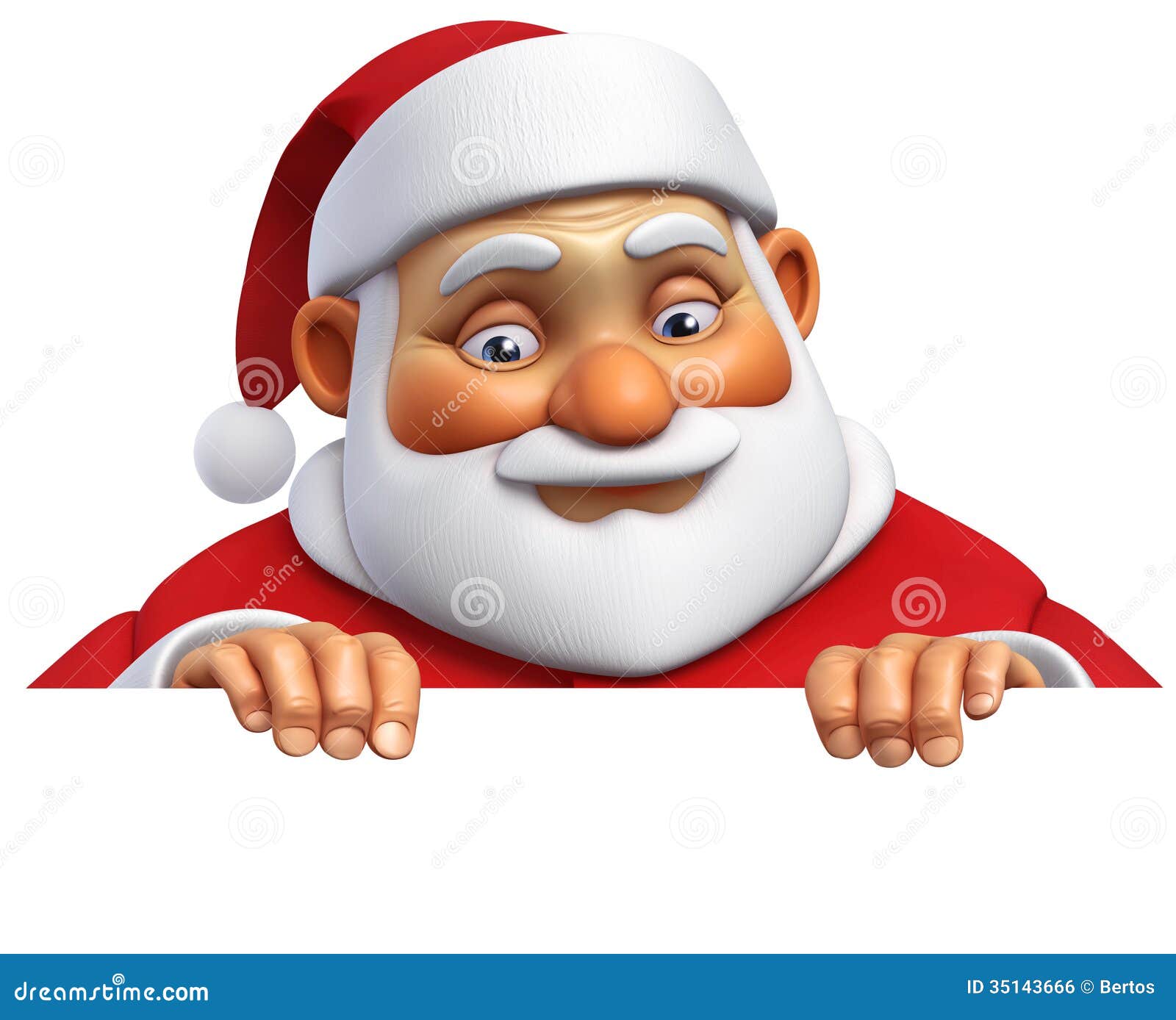 3d Cartoon Santa Stock Illustration Illustration Of Santa 35143666 