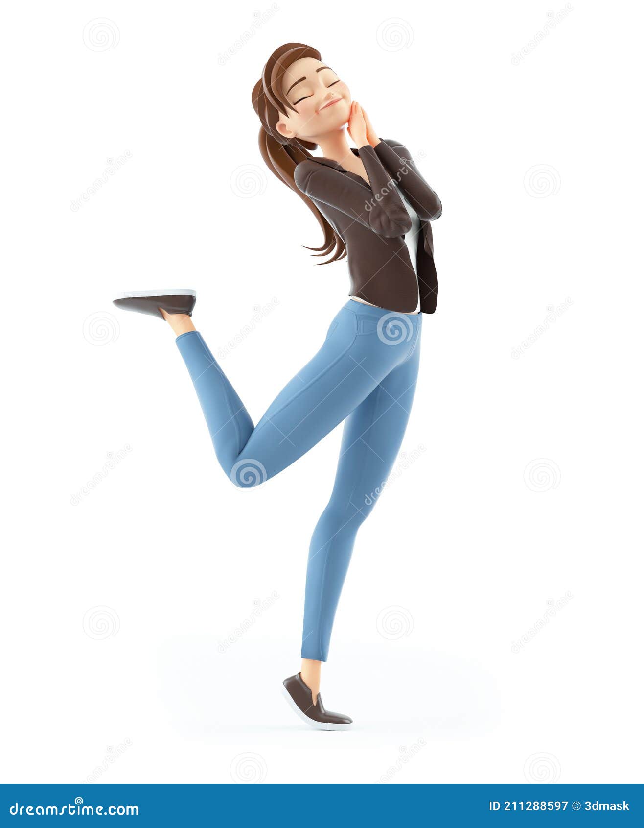 Woman Mood Laughing, Smiling And Crying Vector | CartoonDealer.com ...