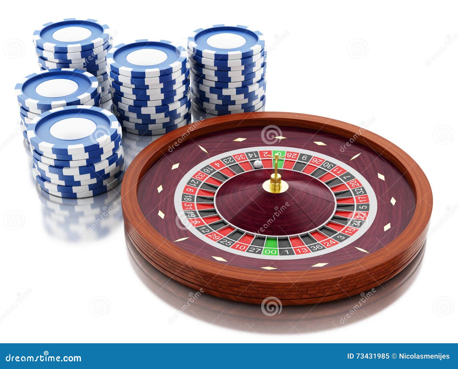 3d Casino Roulette Wheel with Chips. Stock Illustration Illustration of game, gamble 73431985
