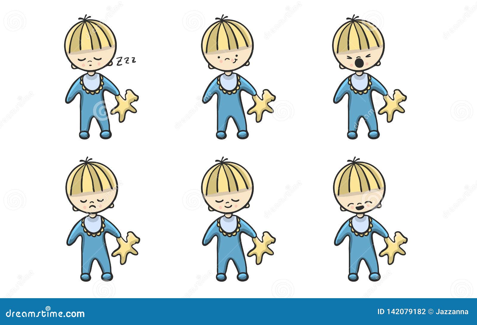 Cartoon Of Two Babies With Blank Speech Captions Stock Image
