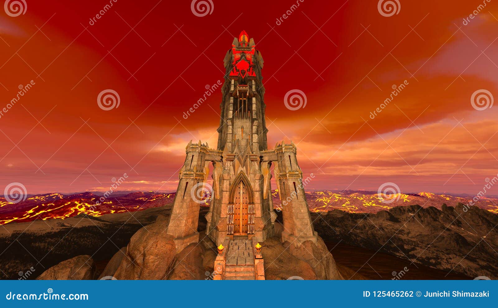 3D CG Rendering of Ancient Ruins Stock Illustration Illustration of