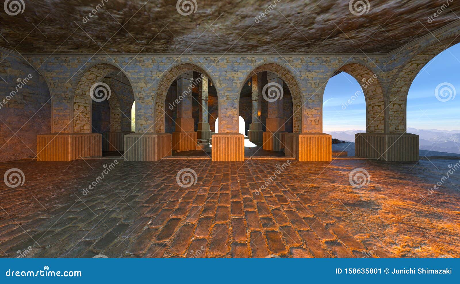 3D CG Rendering of Ancient Ruins Stock Image Image of monument