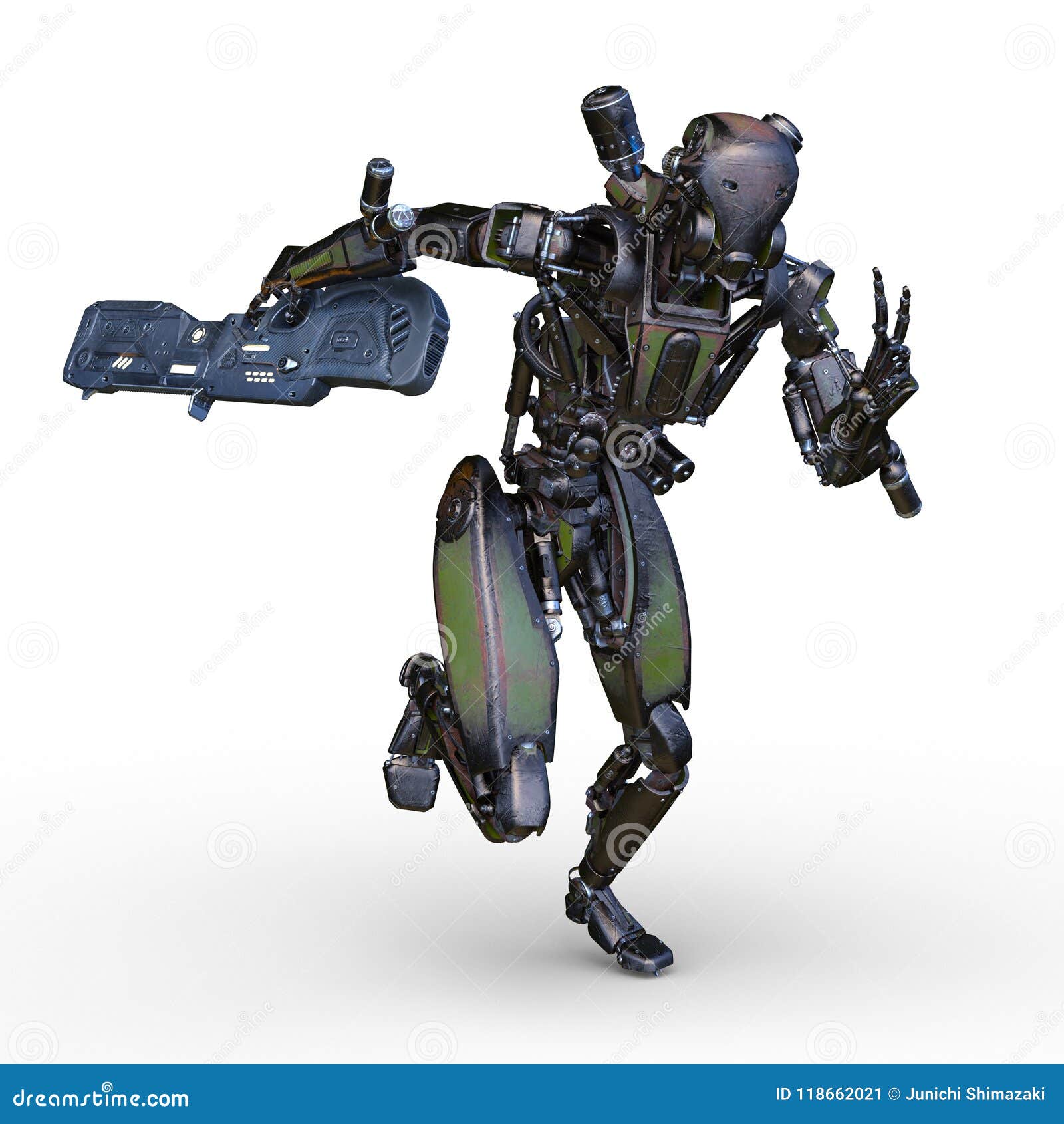 Battle robot stock illustration. Illustration of robot - 118662021