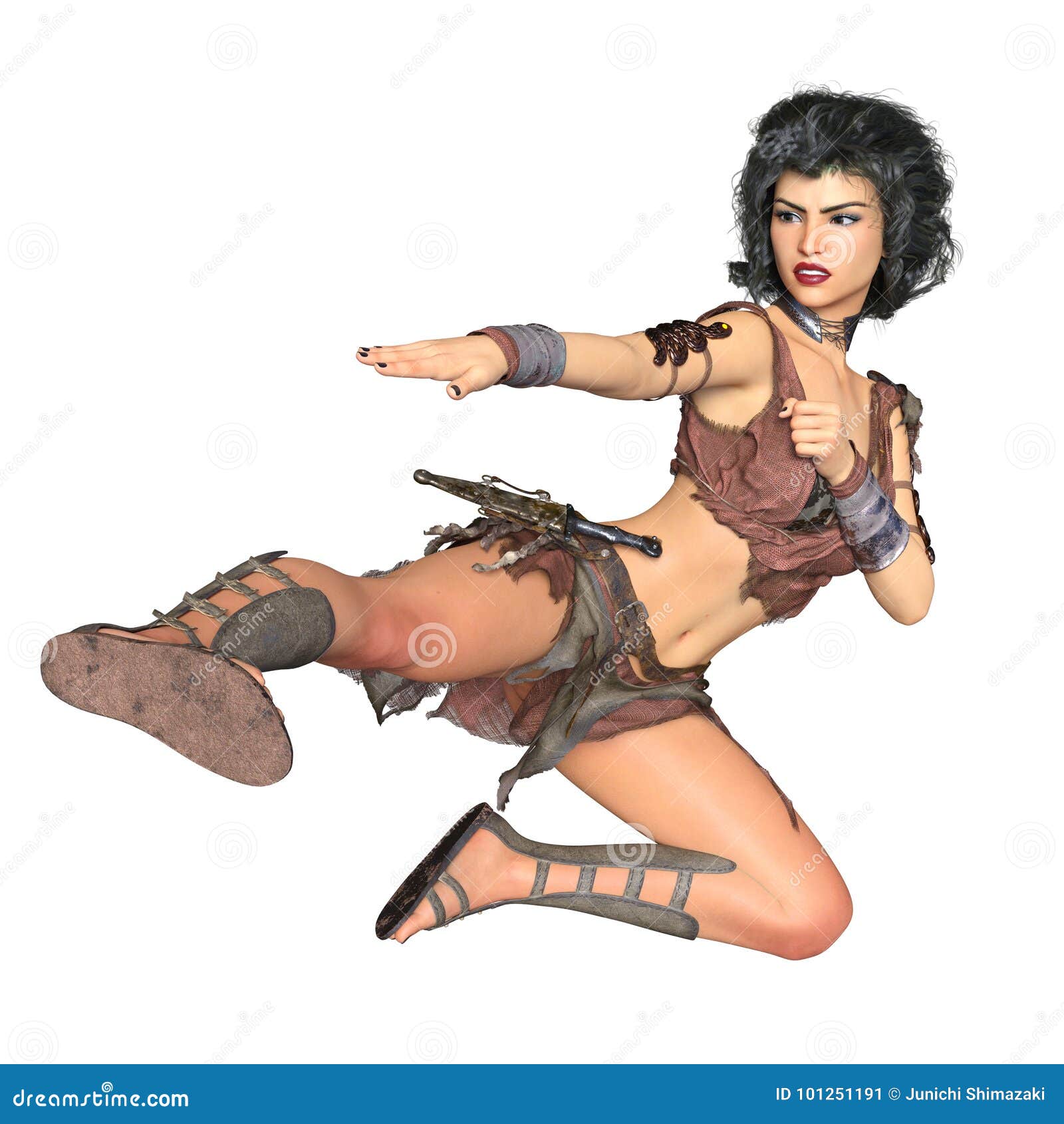 Female warrior stock illustration. Illustration of fighting 101251191