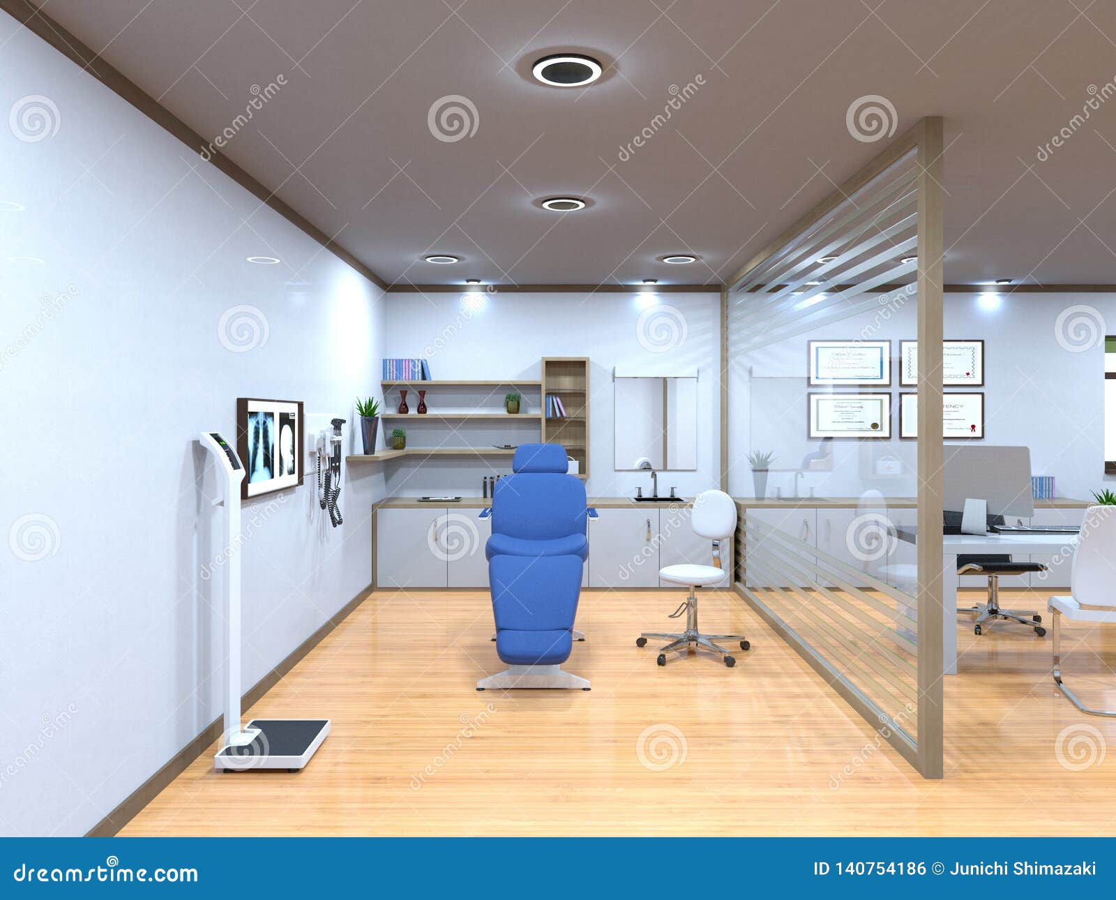3D CG Rendering of Medical Space Stock Illustration Illustration of
