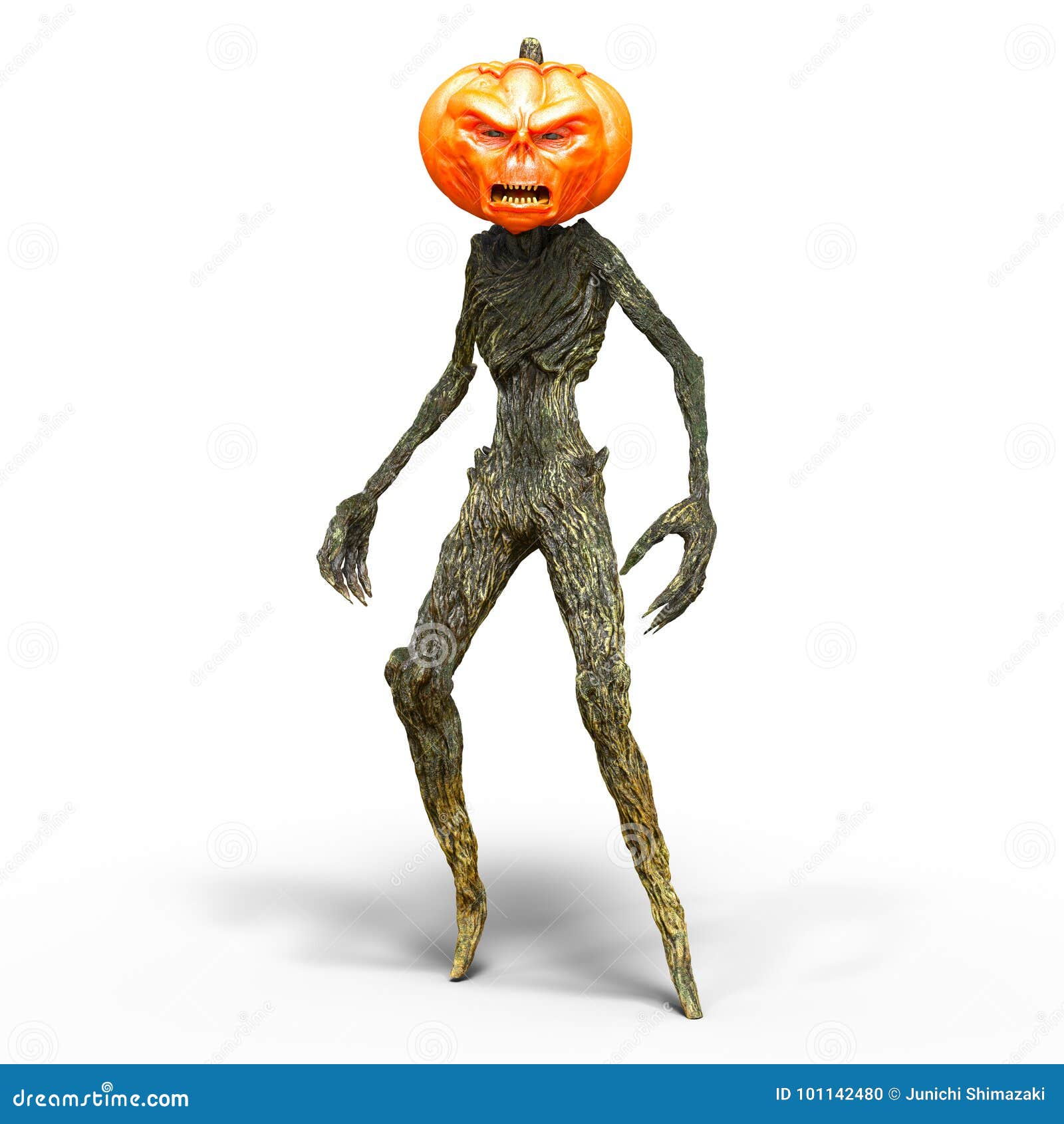 Head Monster Design With Wolf, Scream, Creepy Bat And Creepy Clown. On