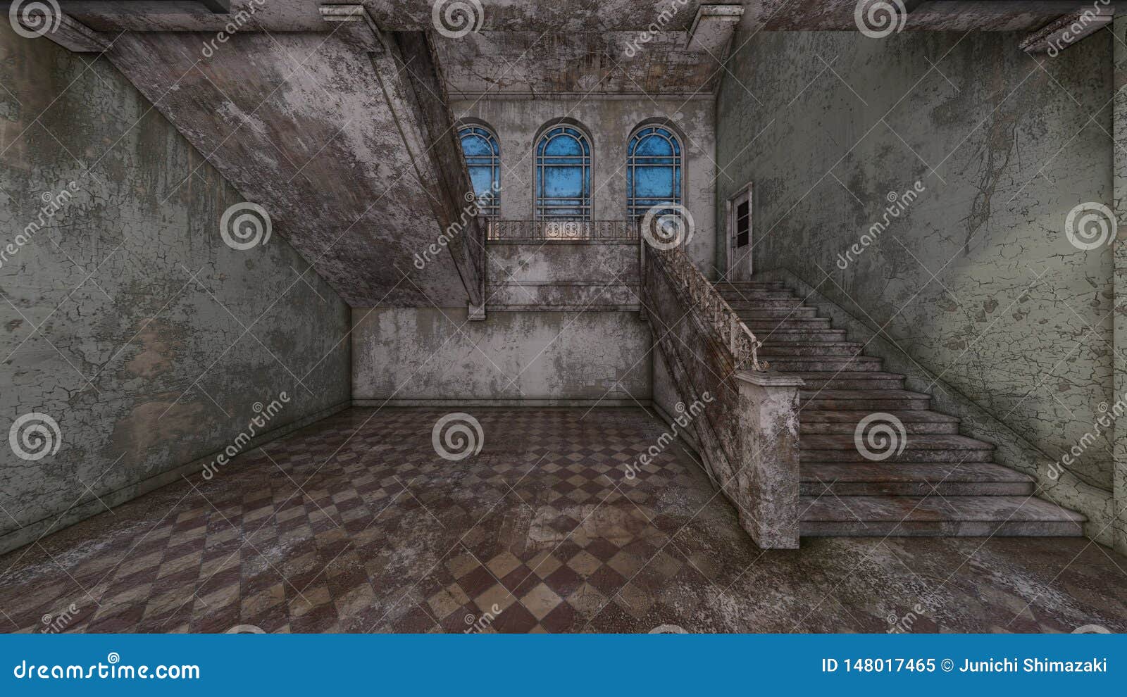 3D CG rendering of ruins stock illustration. Illustration of nature