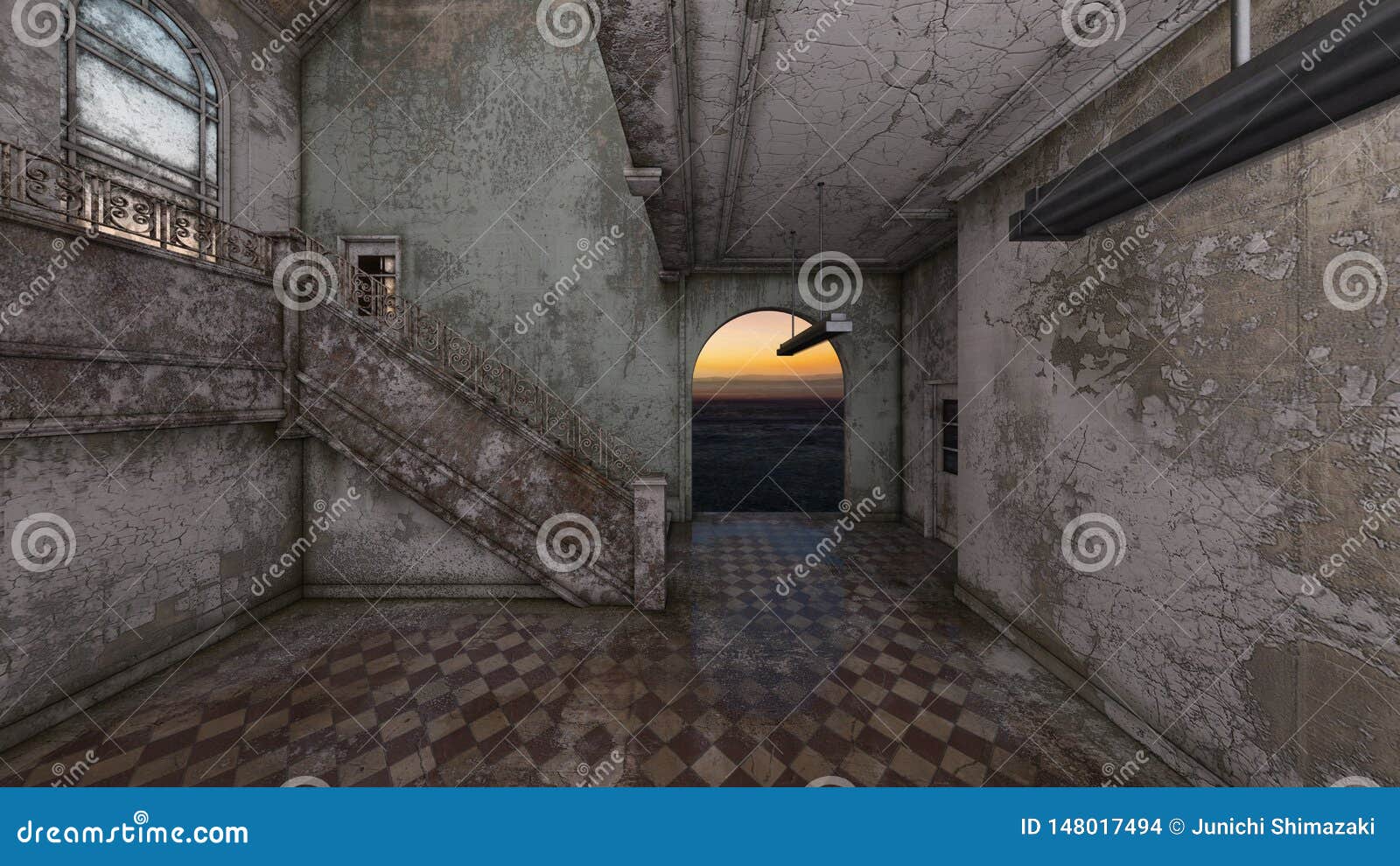 3D CG rendering of ruins stock illustration. Illustration of ruins