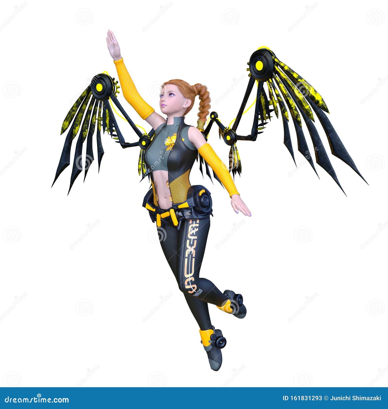 3D CG Rendering of Wing Woman Stock Illustration Illustration of