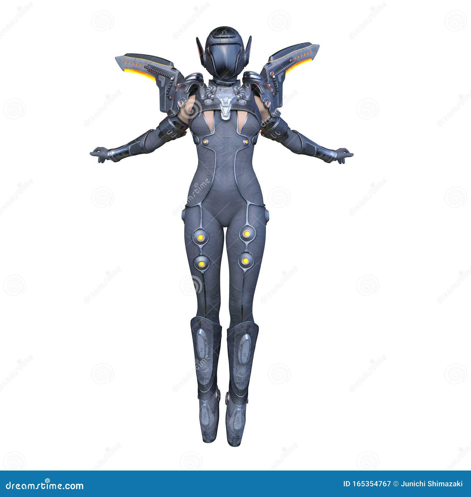 3D CG Rendering of Wing Woman Stock Illustration Illustration of