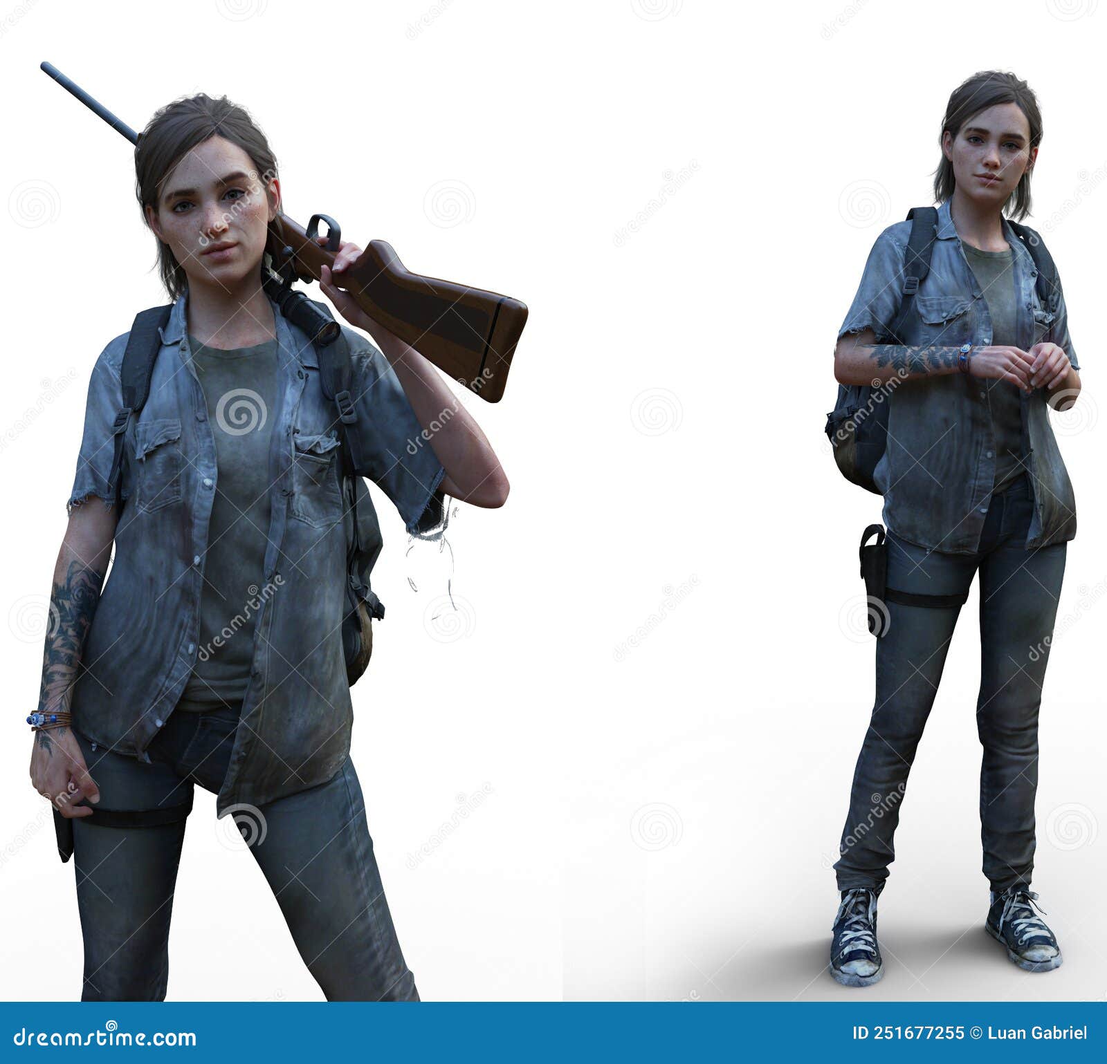 STL file Ellie Williams The Last of Us Part 2 🧟・Model to