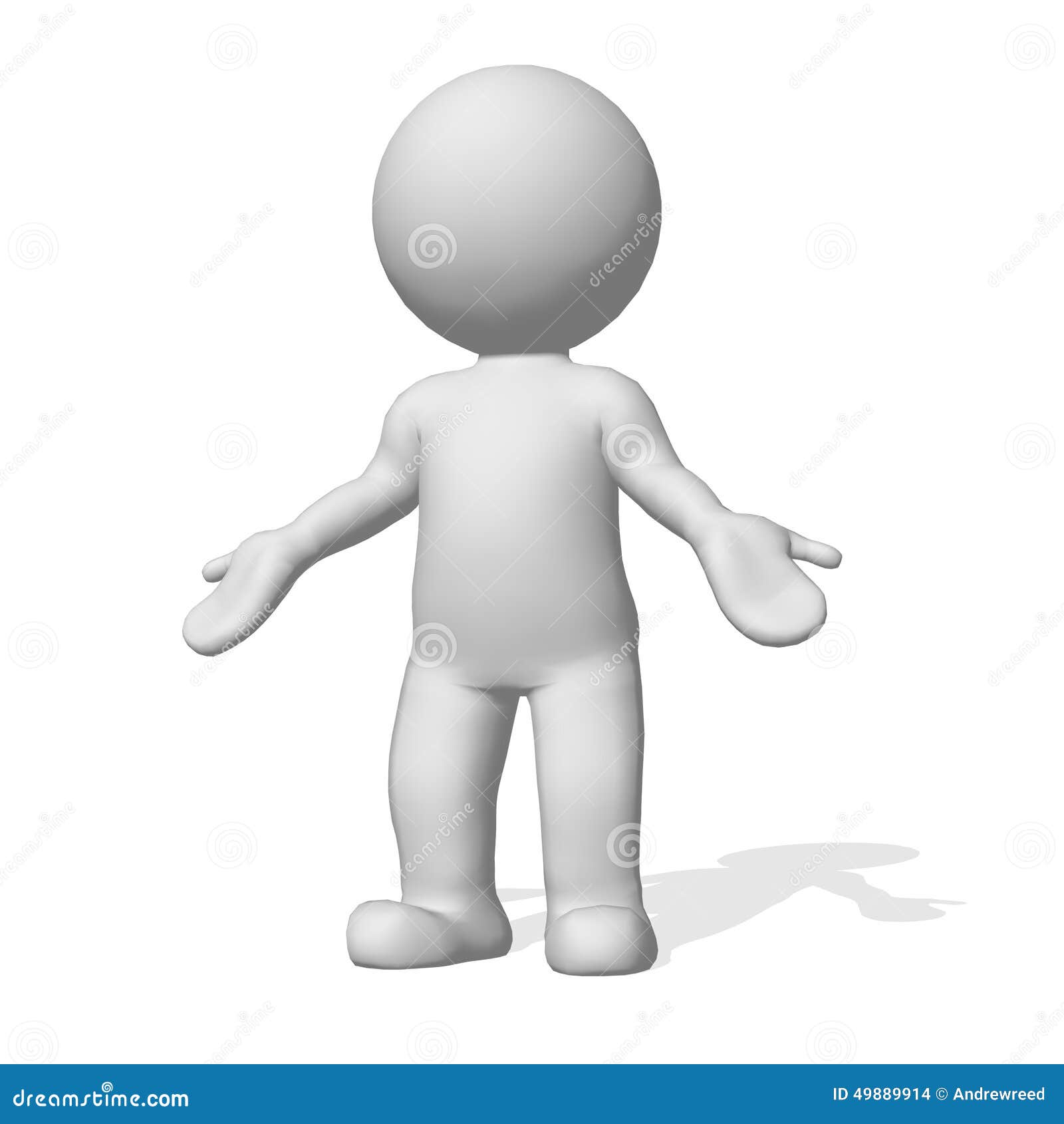 3D Character on White Background. Unsure What To Do Stock Illustration -  Illustration of lost, people: 49889914