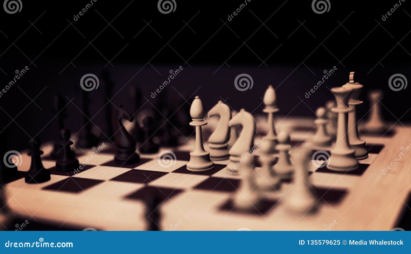 Chess Board On The In 3d Animation Backgrounds