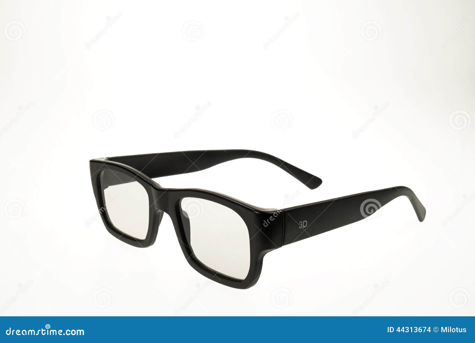 3D Cinema Glasses Black stock photo. Image of movie 44313674