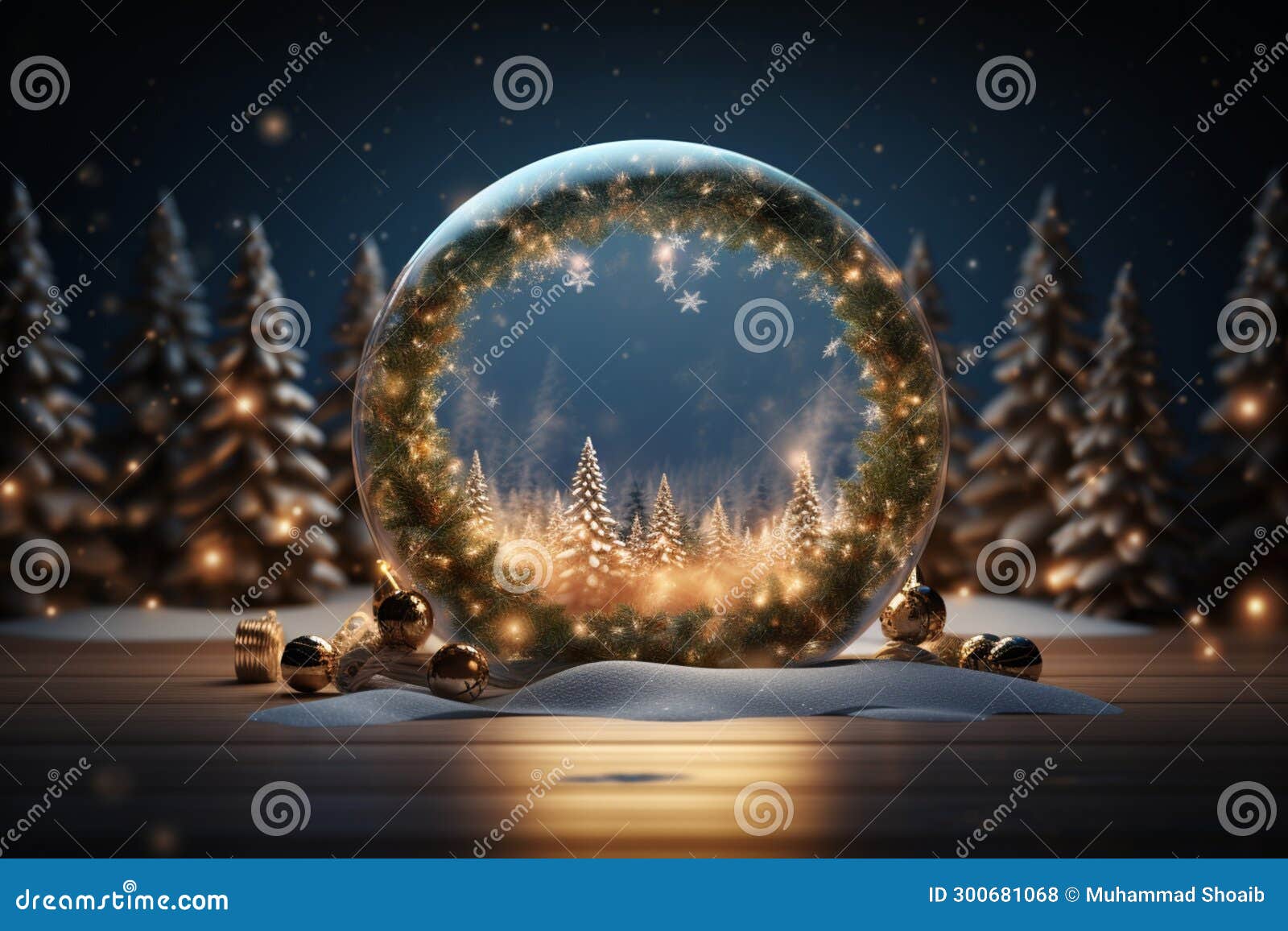 3D Circle Frame a Beautiful Backdrop To Celebrate Merry Christmas and