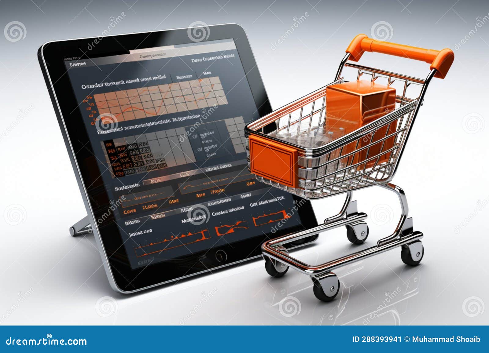3d clipboard integrates shopping cart for organized online purchases.