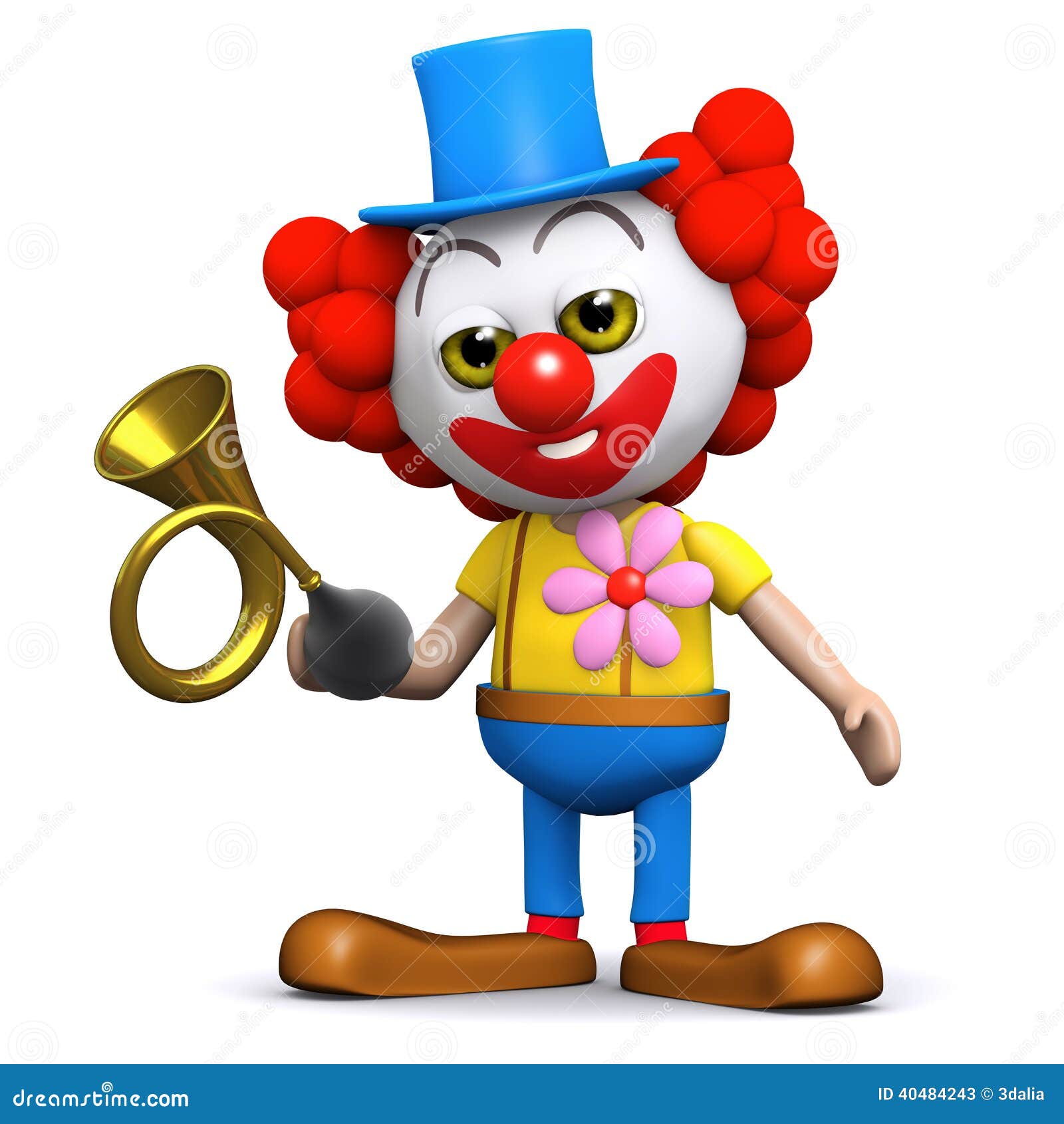 3d Clown horn stock illustration. Illustration of funny - 40484243