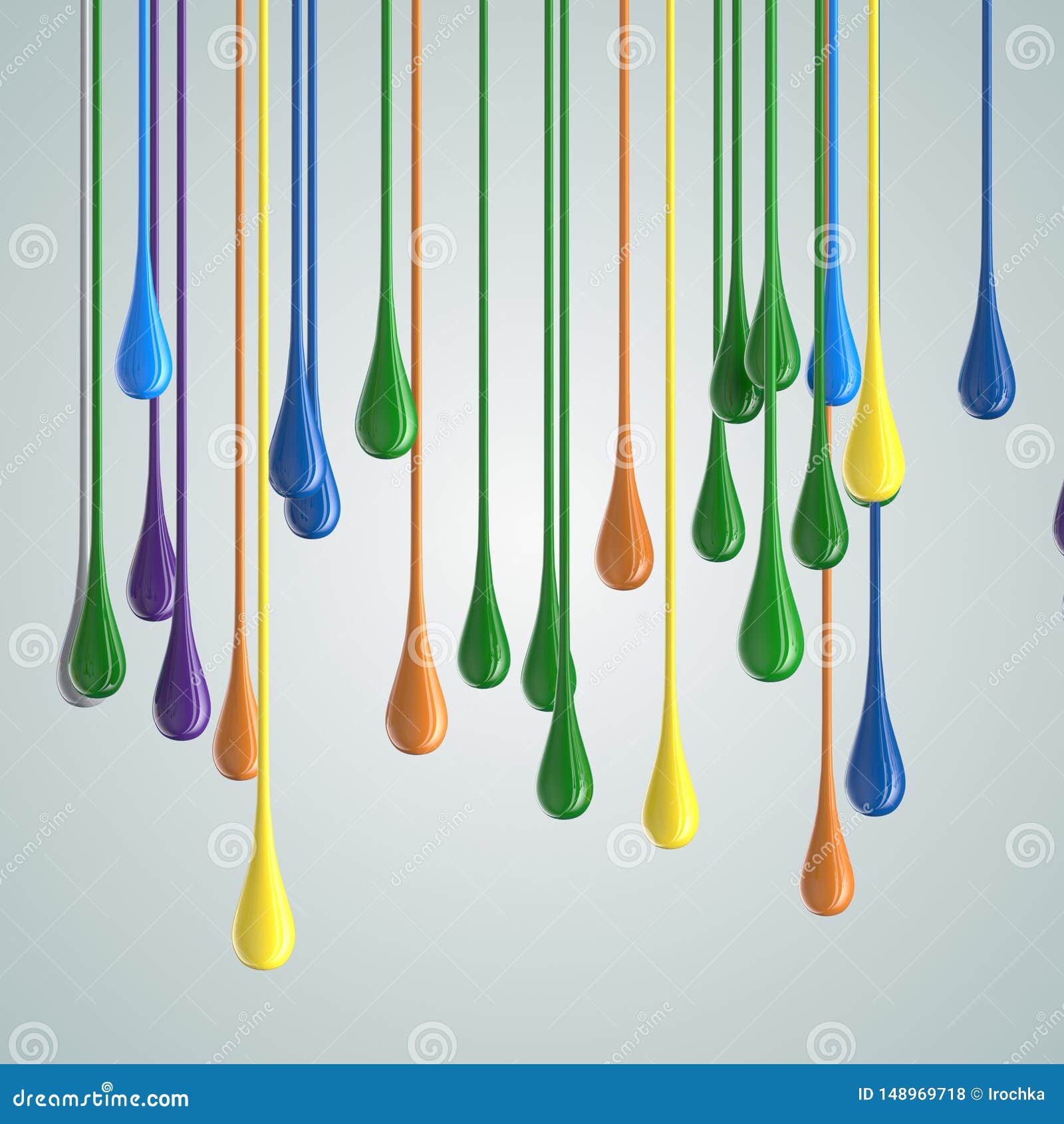 3D Color Glossy Paint Drop Blobs Stock Photo - Image of background ...