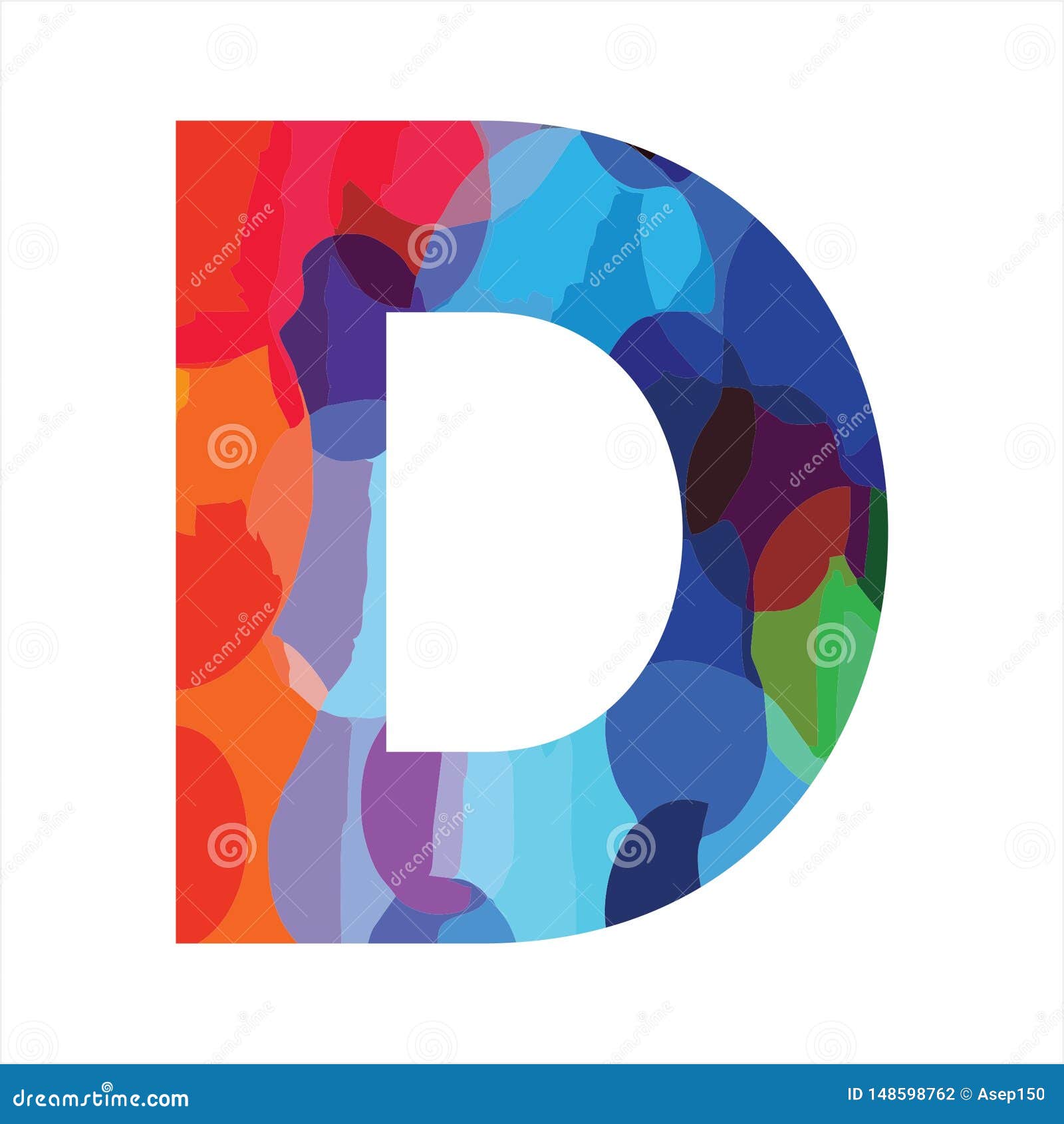 D Colorful Initial Logo for Enjoy, Modern, Funny, and Stylish Company ...