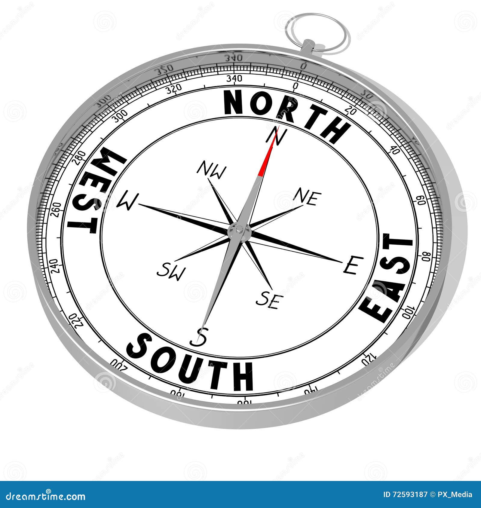 3d Compass North South East West 4 Directions Stock Illustration Illustration Of Objects Travel 72593187