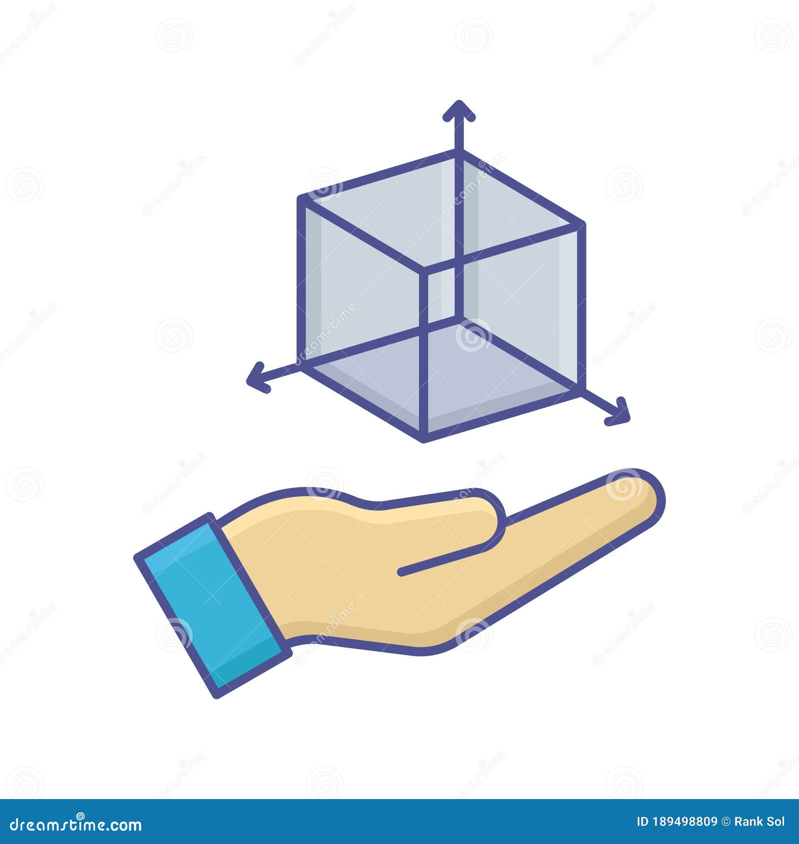 Download 3d Computer Graphics Flat Inside Vector Icon Which Can Easily Modify Or Edit Stock Vector ...
