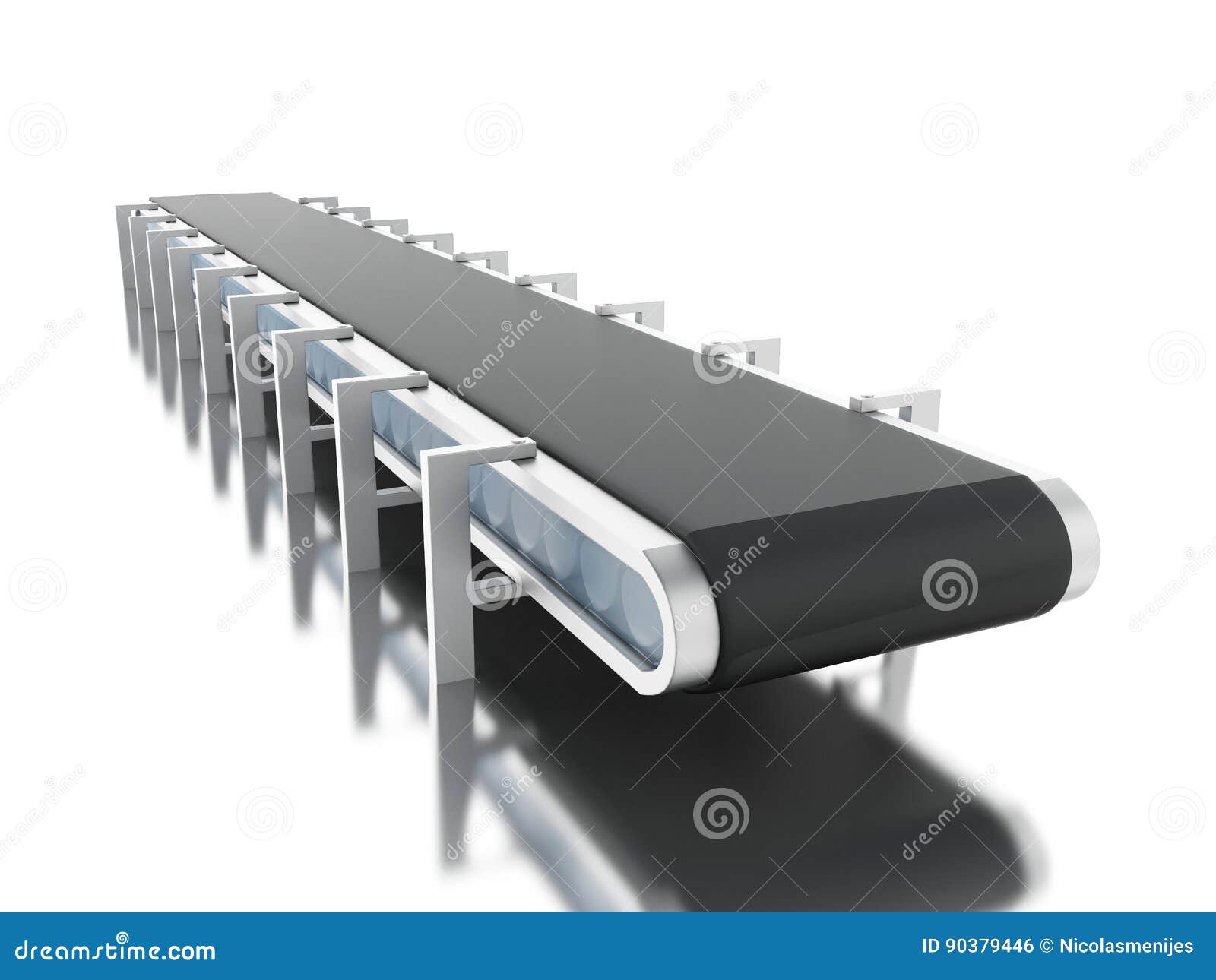 3d conveyor belt. stock illustration. Illustration of merchandise
