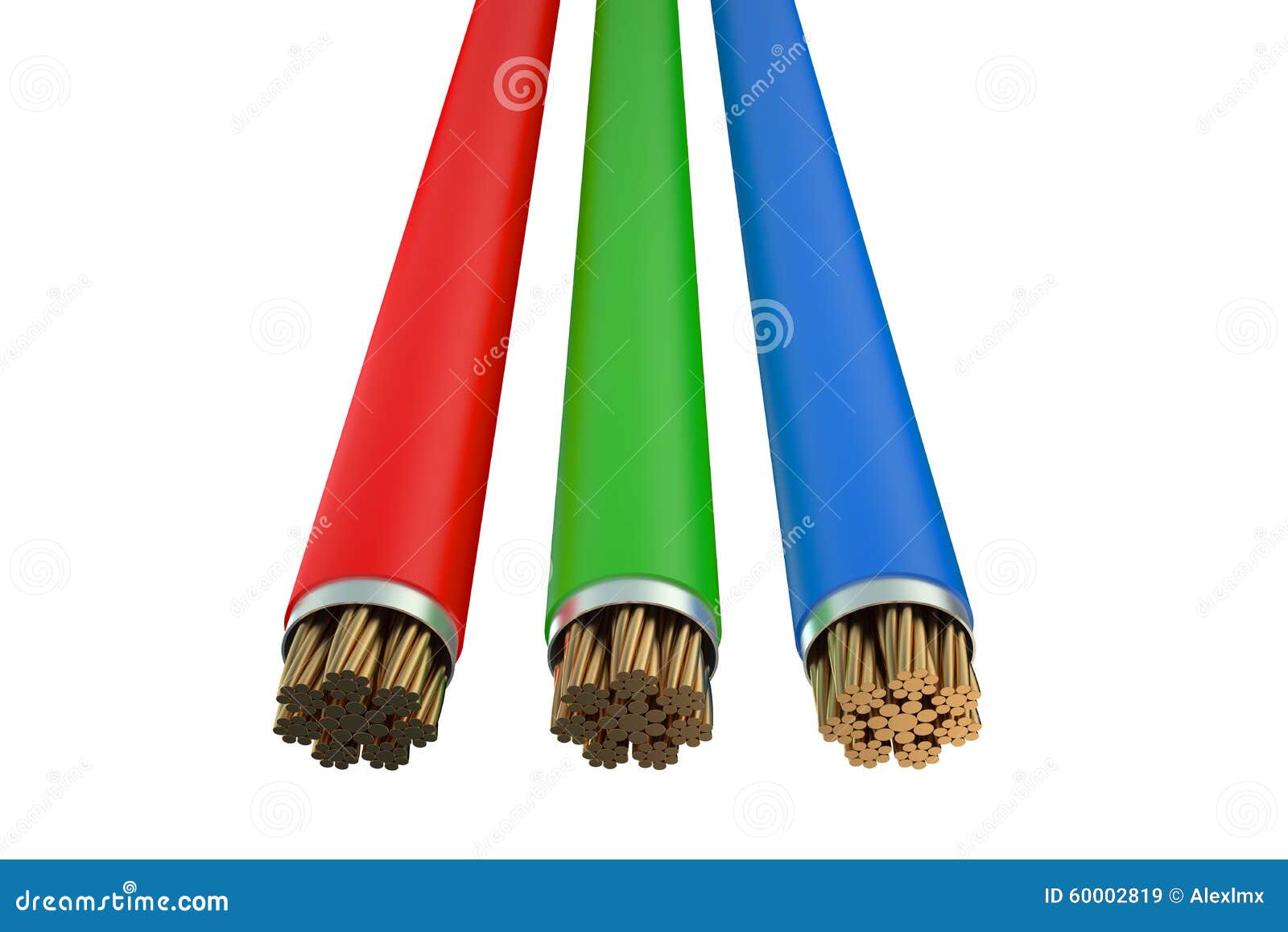 3D copper colored wires stock illustration. Illustration of connect