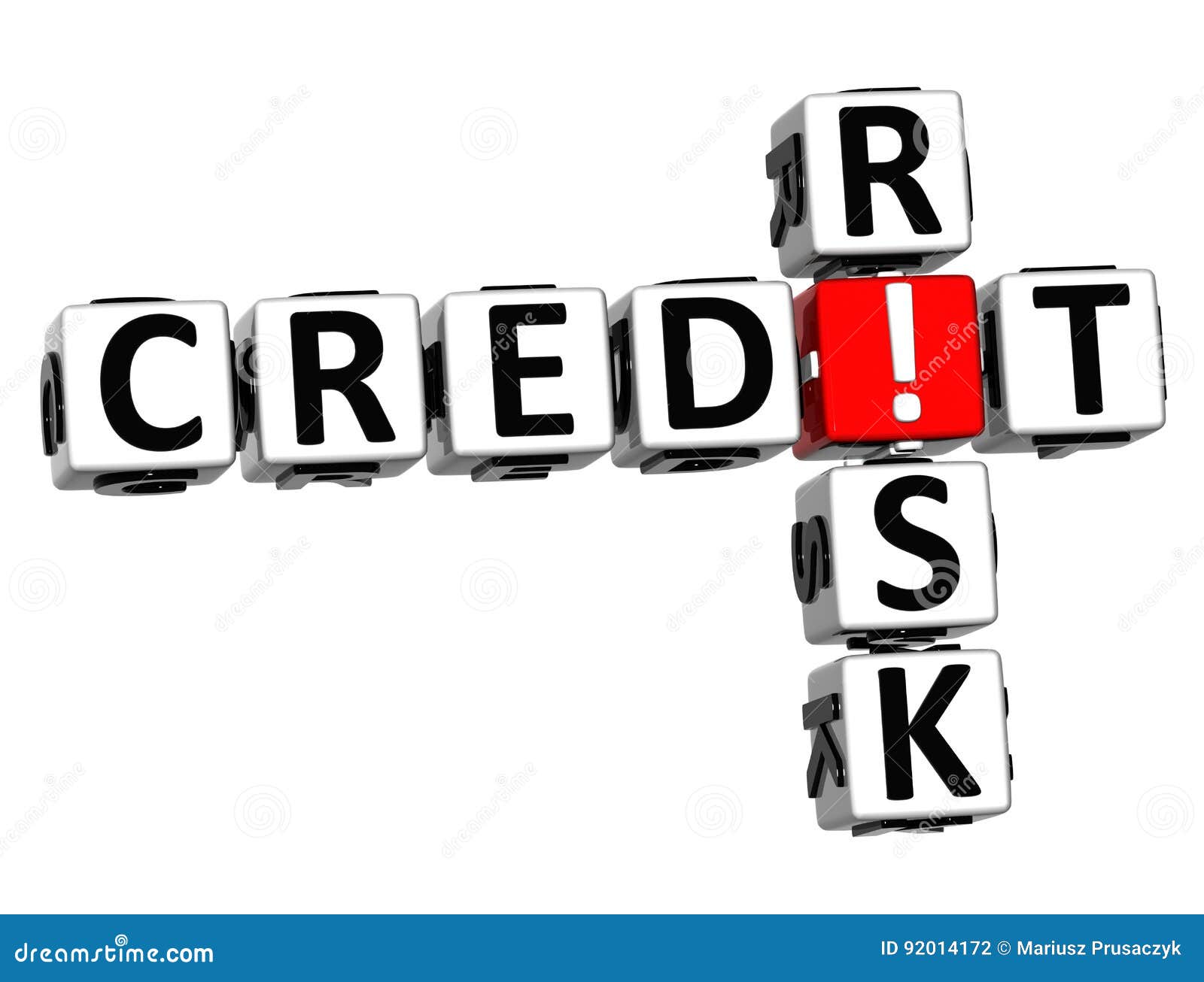 3D Credit Risk Crossword stock illustration. Illustration of danger