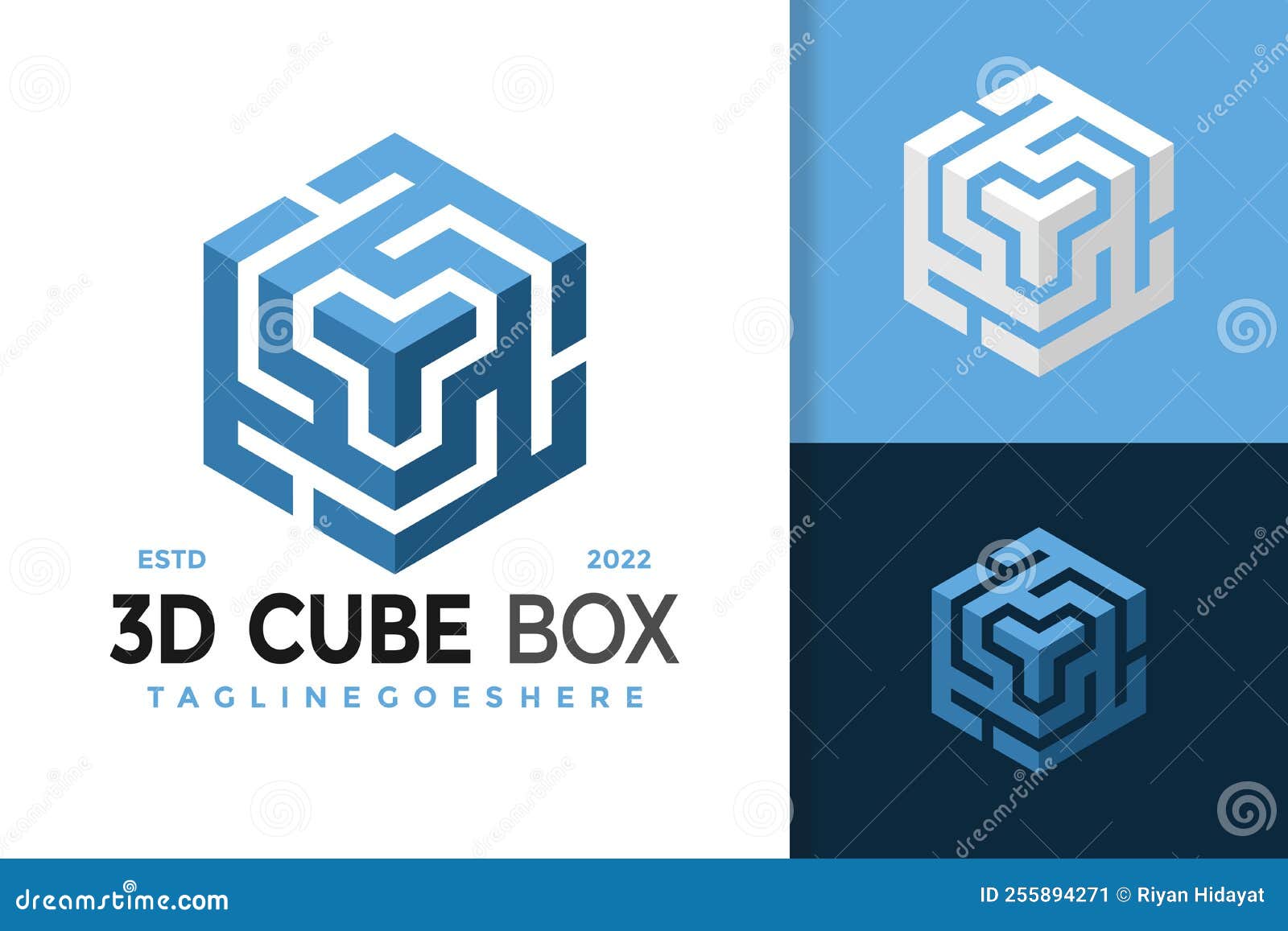3D Cube Box Logo Design, Brand Identity Logos Vector, Modern Logo, Logo Designs Vector