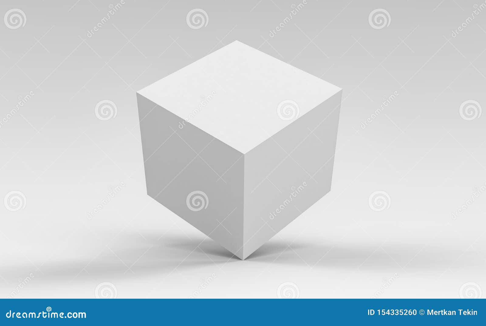 Download 3d Cube Box Render On Isolated Background For Product Package Design Mockup And Template Stock Illustration Illustration Of Model Element 154335260
