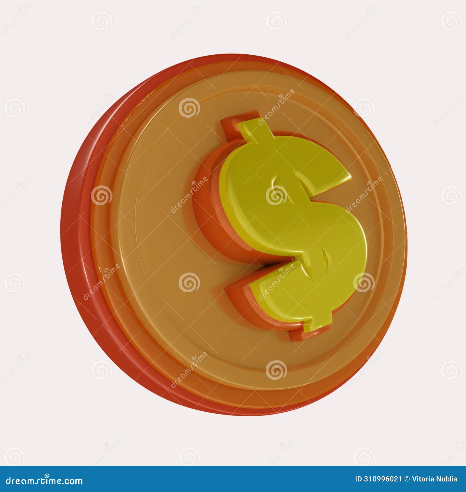 3D Currency Element with White Background for Commerce and Publications 2.  Stock Illustration - Illustration of commerce, sign: 310996021