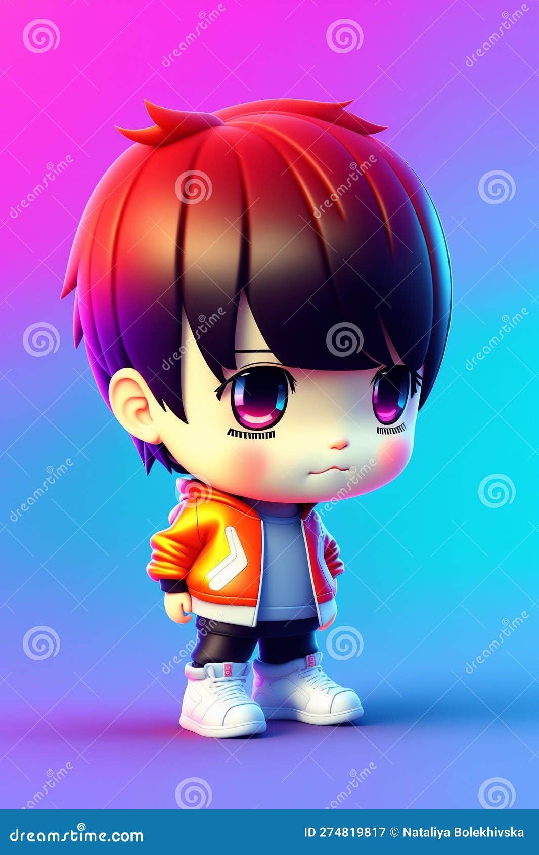 3D cute Anime Chibi Style girl isolated on clean background Children Day  Avatar Generative AI 22719884 Stock Photo at Vecteezy