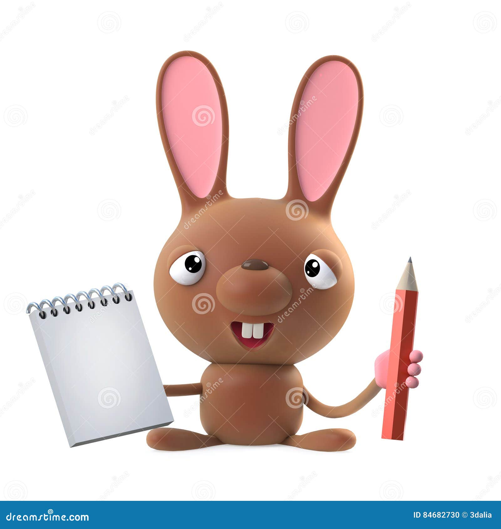 3d Cute Cartoon Easter Bunny Rabbit Character with a Notepad and Pencil Stock Illustration - Illustration of adorable, bunny: 84682730 3d Cute Cartoon Easter Bunny Rabbit Character with a Notepad and Pencil Stock Illustration - Illustration of adorable, bunny: 84682730