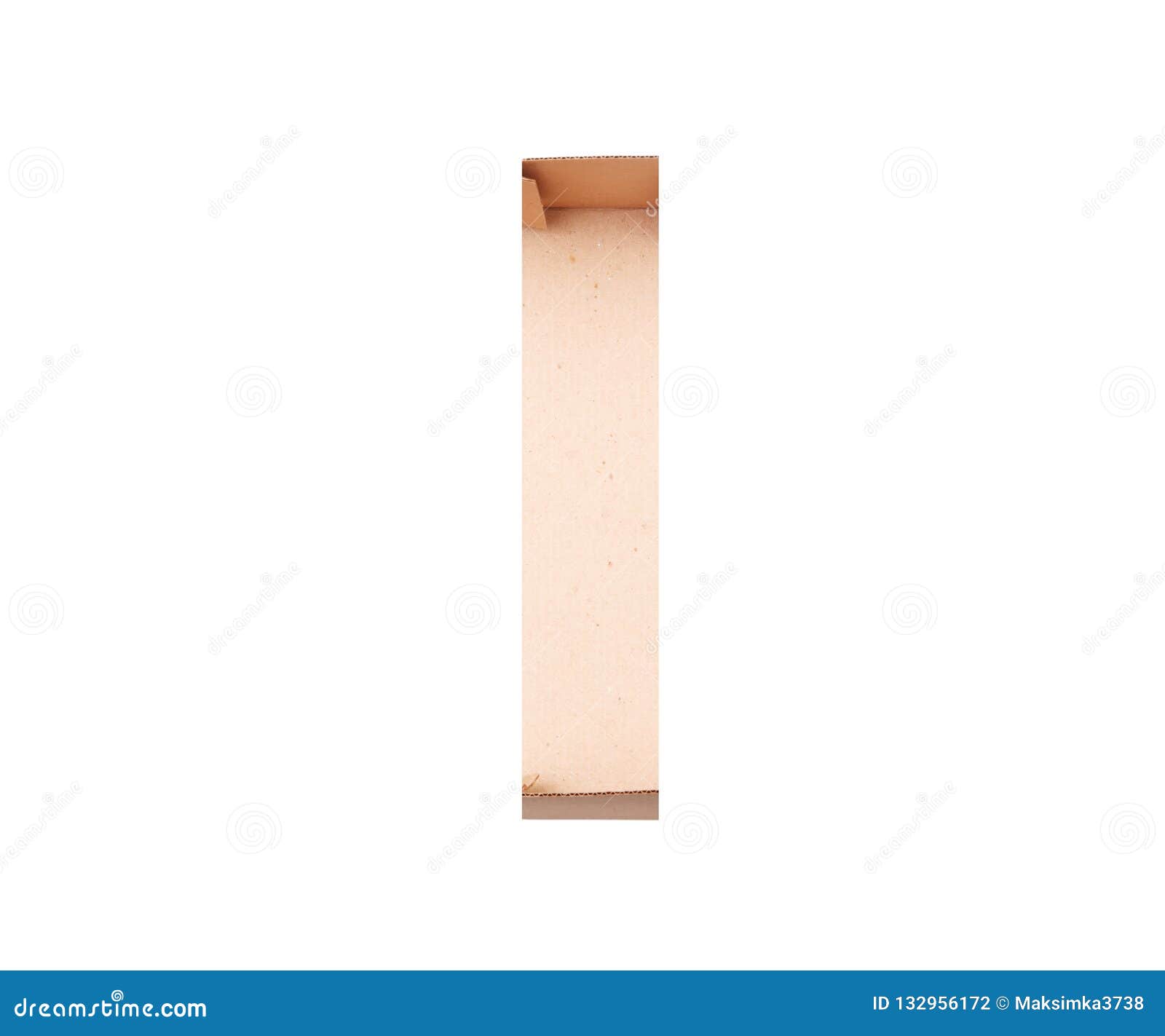 3D Decorative Alphabet from Cardboard Box, Capital Letter I. Stock