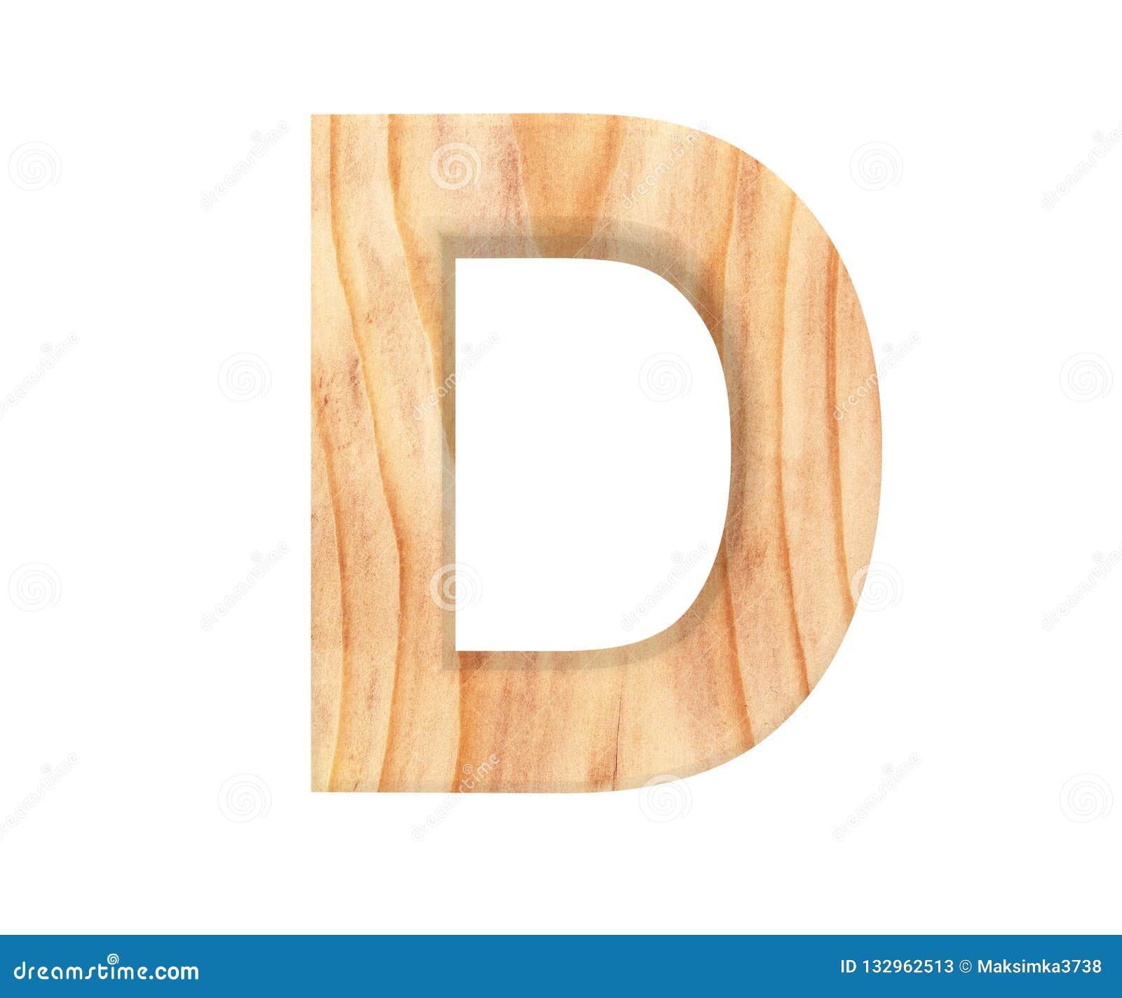 3D Decorative Wood Alphabet, Capital Letter D. Stock Image - Image of ...