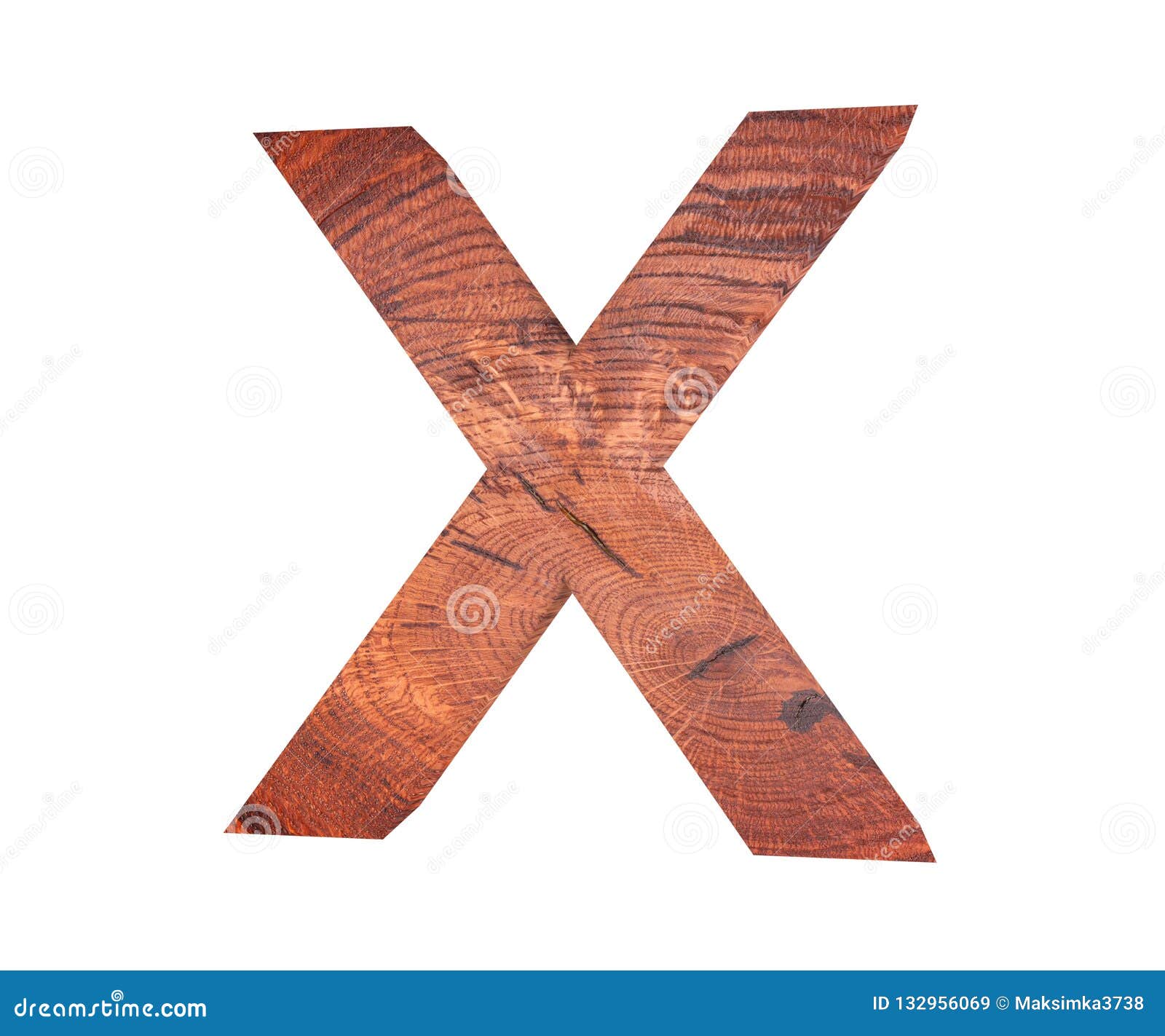 3D Decorative Wooden Alphabet, Capital Letter X. Stock Image - Image of ...